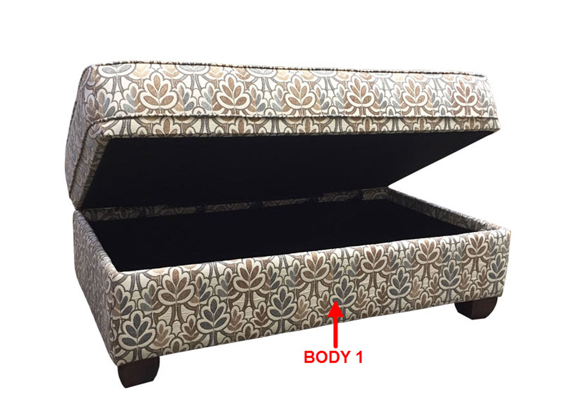 Performance Rectangular Storage Ottoman,Stanton