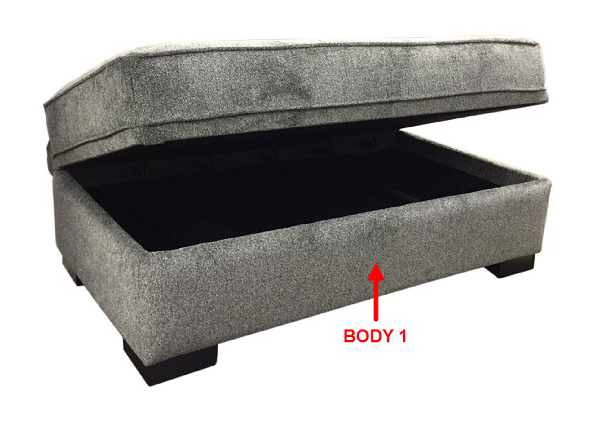 Performance Rectangular Storage Ottoman,Stanton