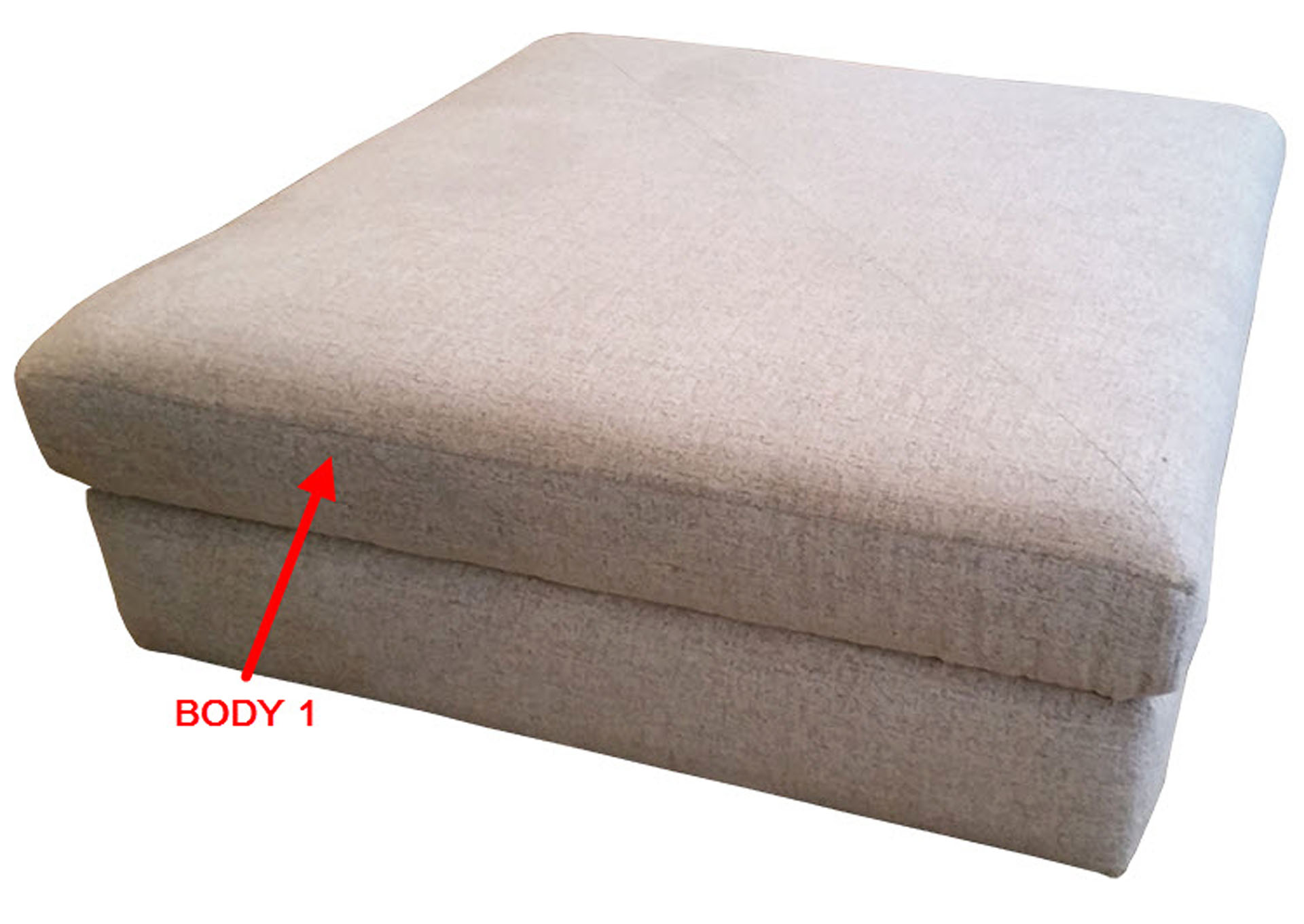 Performance XL Square Cocktail Ottoman,Stanton