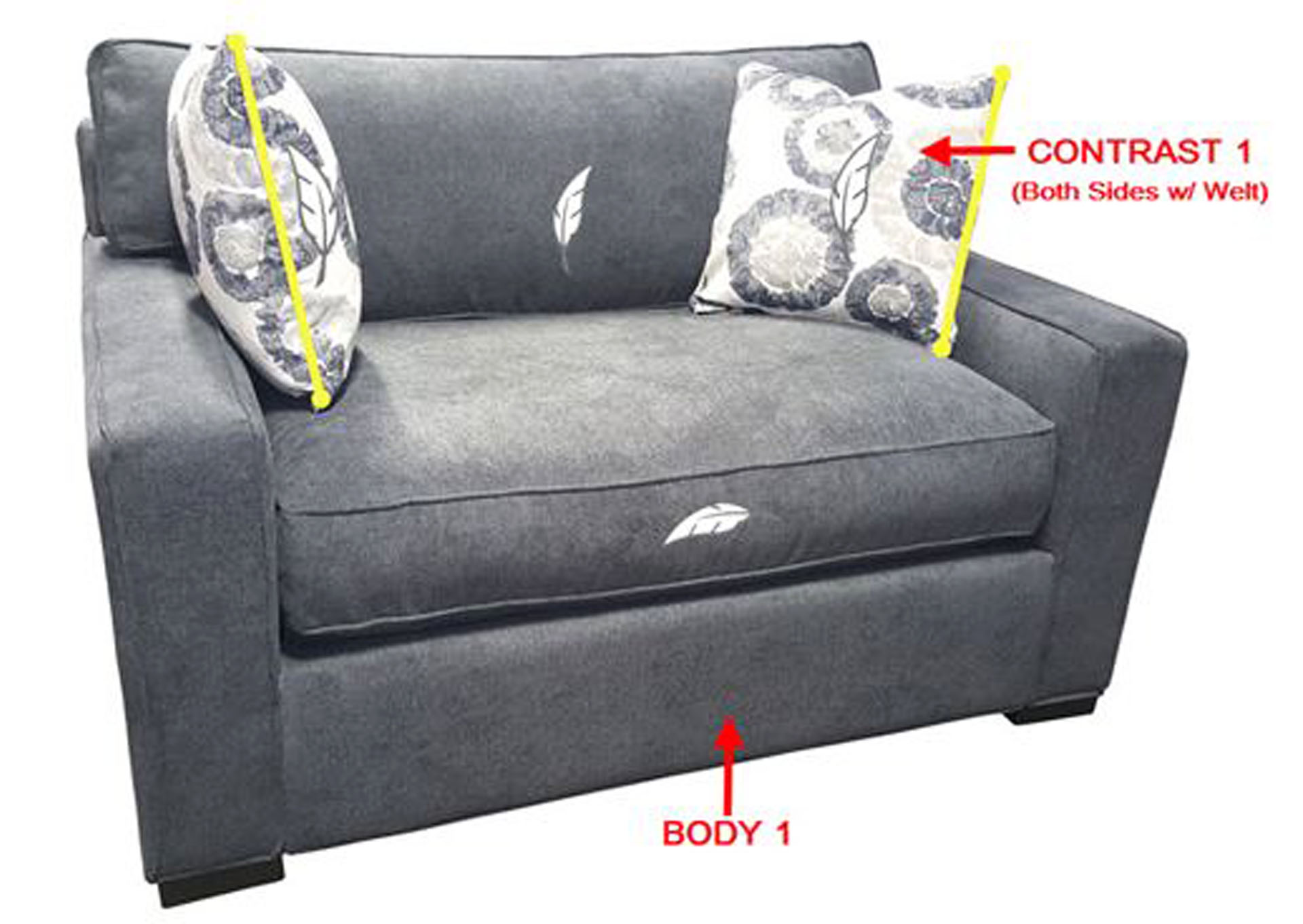 Performance Twin Fabric Sleeper Sofa Gel w/ 2 Pillows,Stanton
