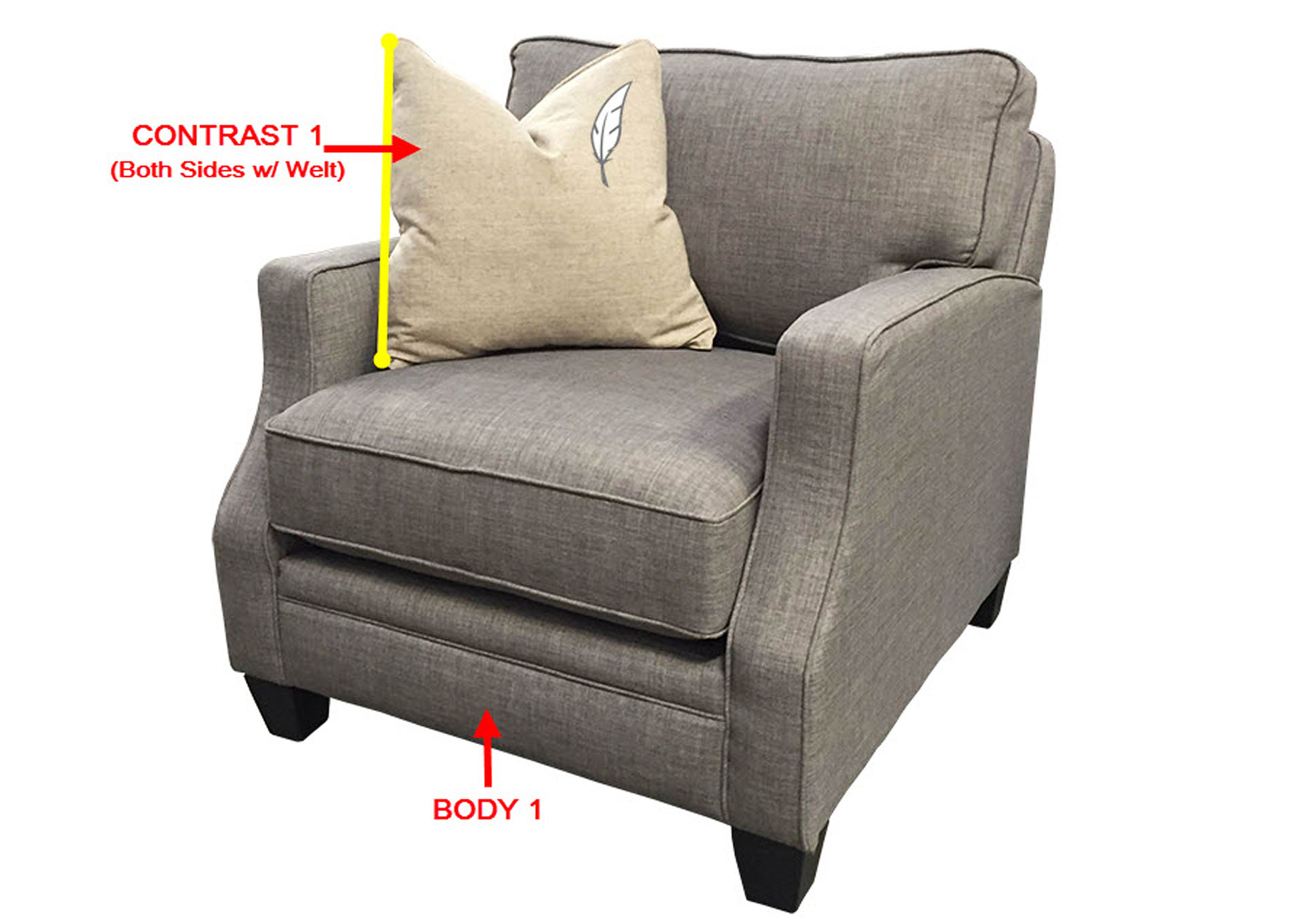 Performance Chair w/ 1 Pillow,Stanton