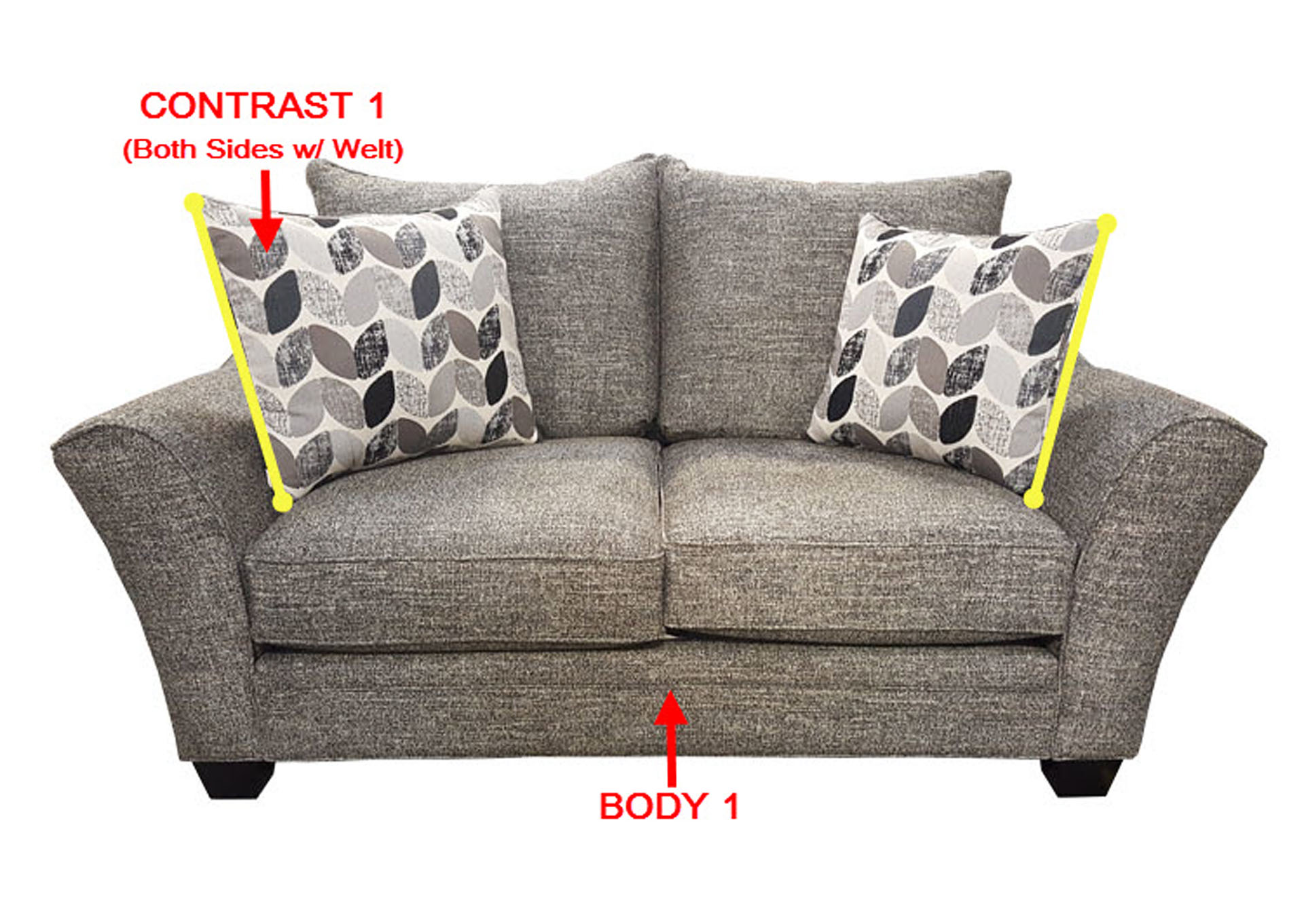 Performance Loveseat w/ 2 Pillows,Stanton