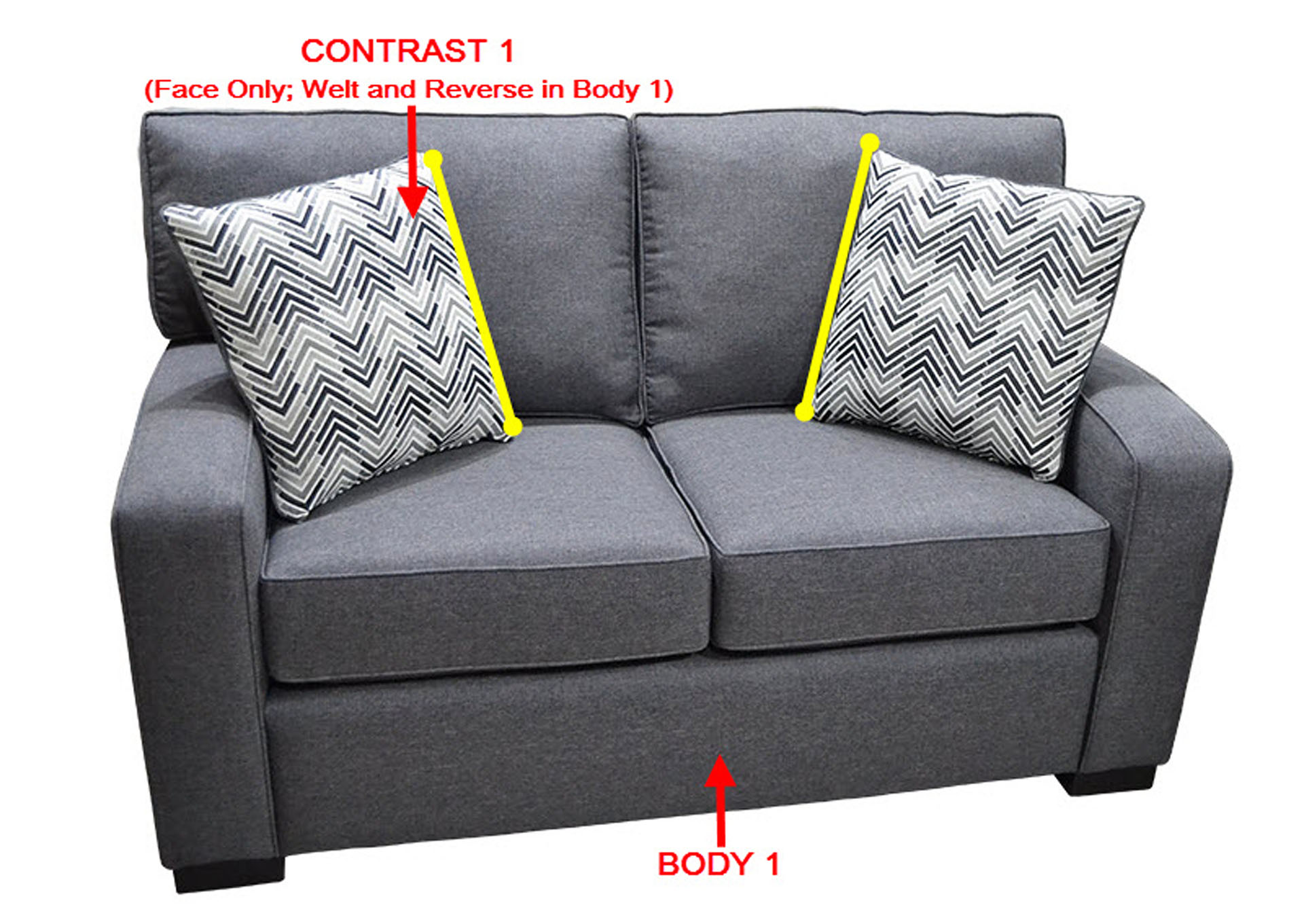 Performance Loveseat w/ 2 Pillows,Stanton