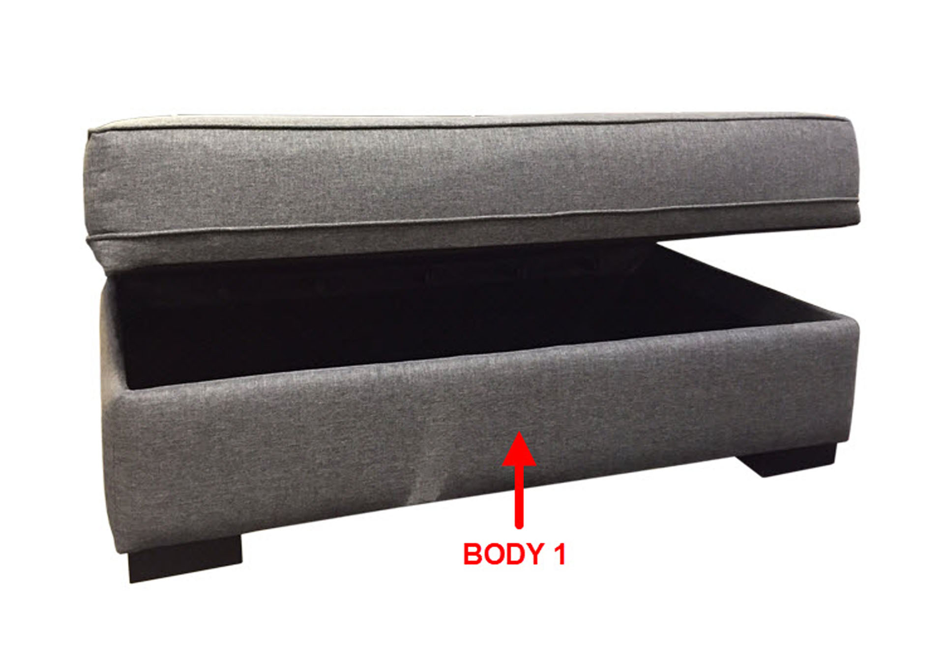 Performance Rectangular Storage Ottoman,Stanton