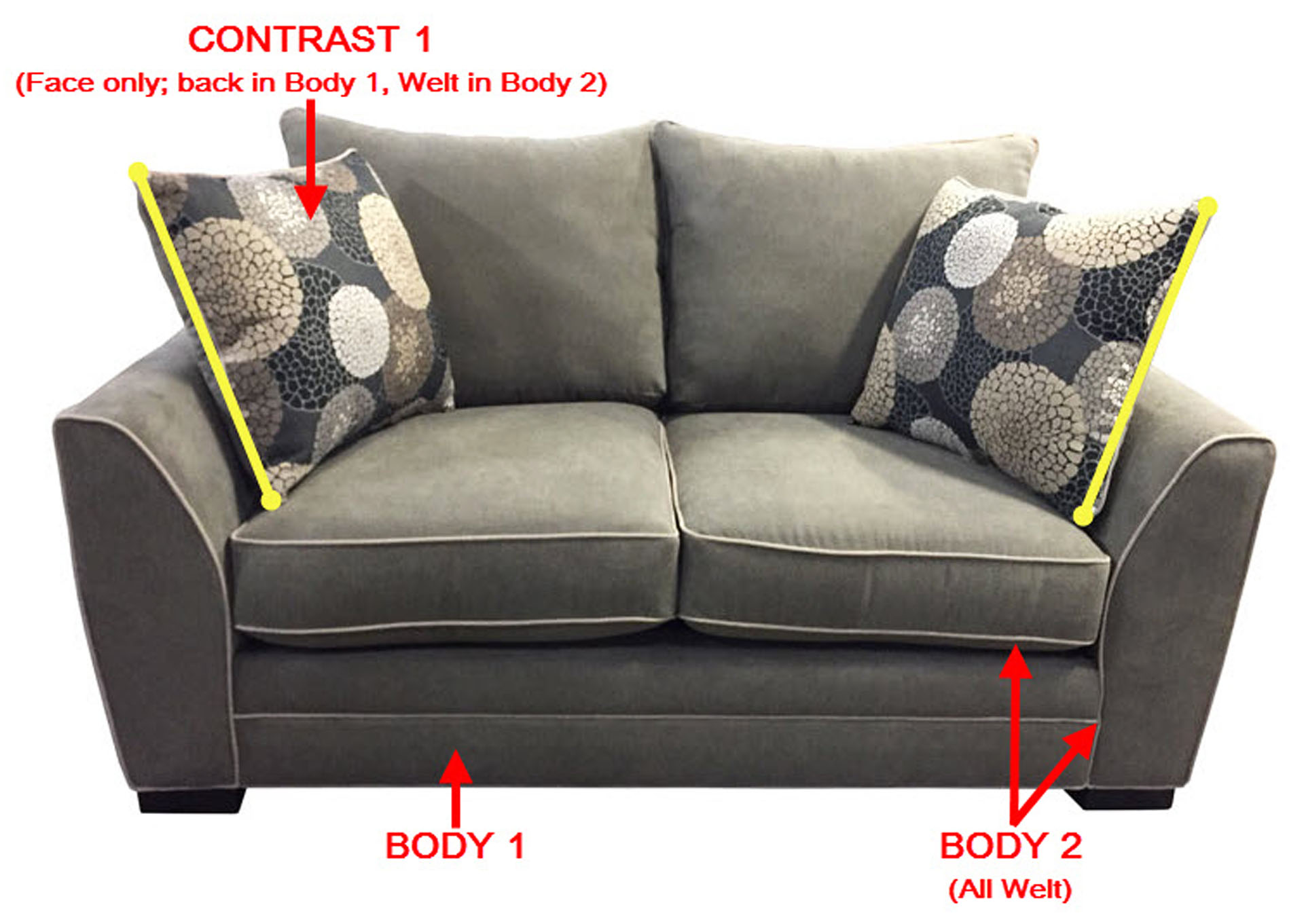 Performance Loveseat w/ 2 Pillows,Stanton