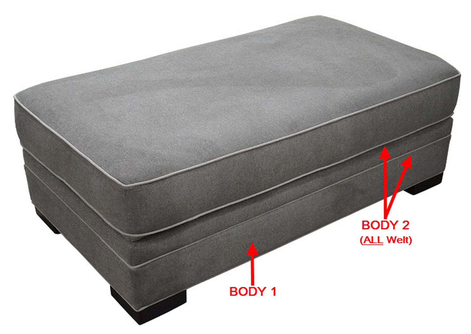Performance Rectangular Cocktail Ottoman,Stanton