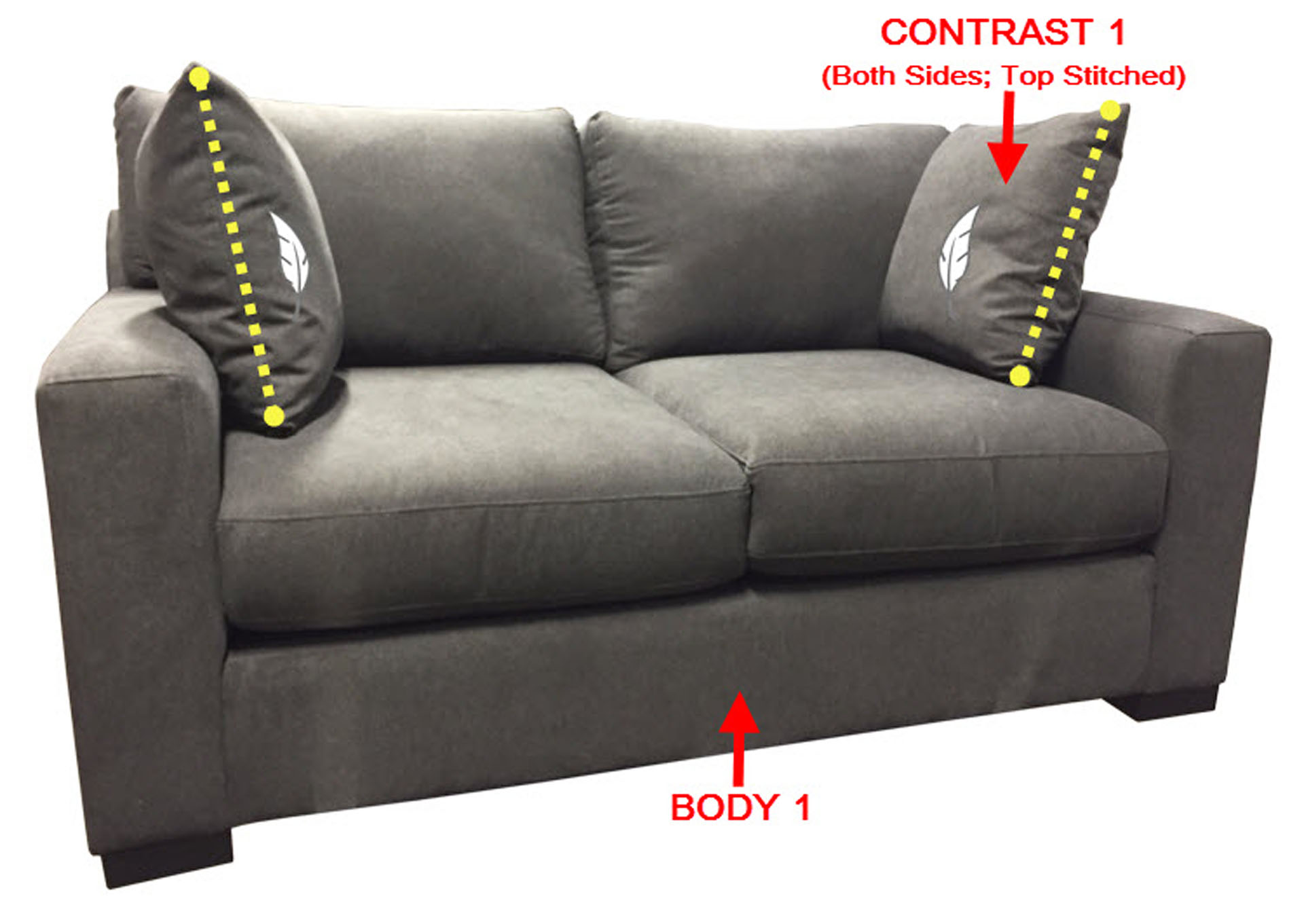 Performance Loveseat w/ 2 Pillows,Stanton