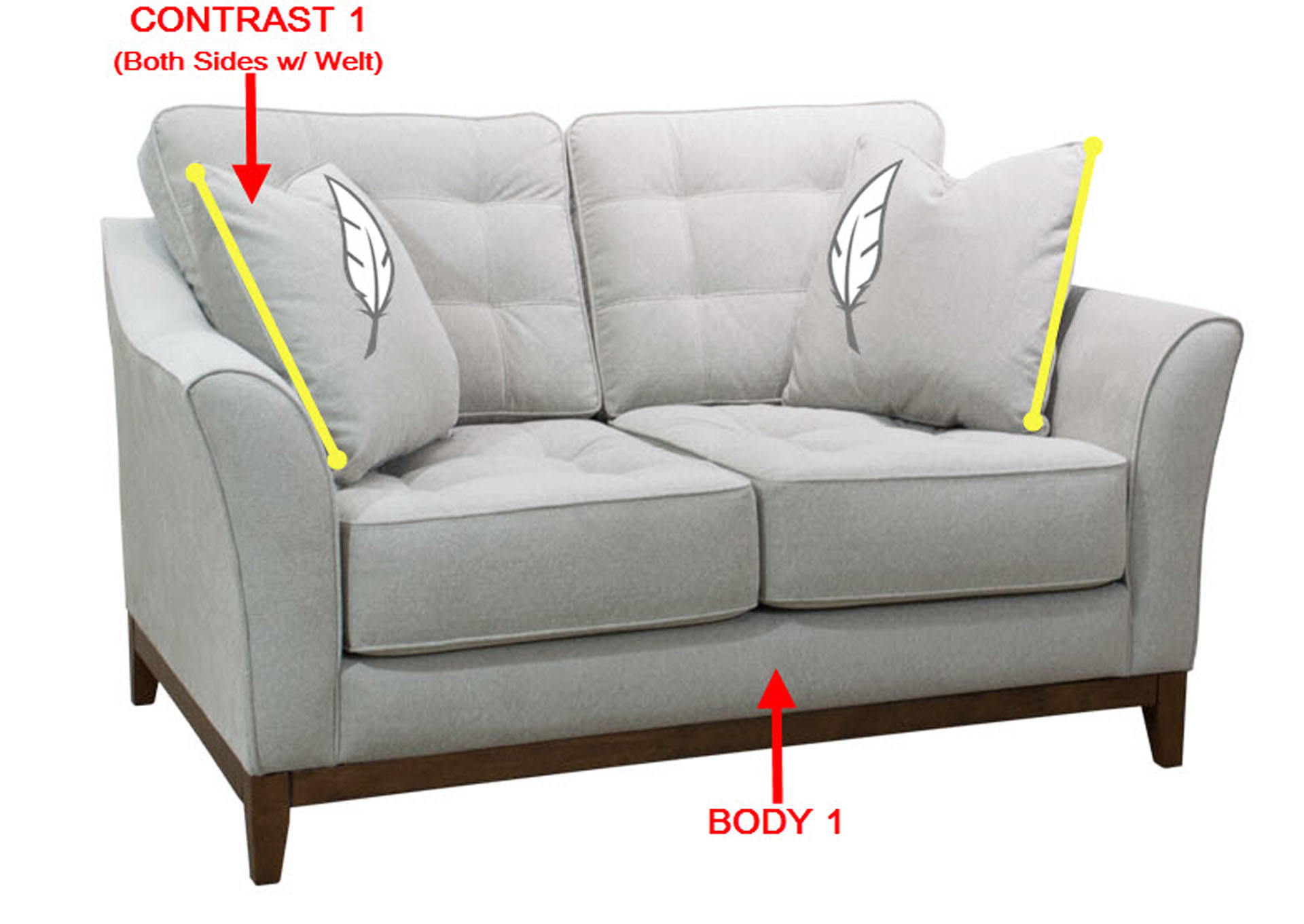 Performance Loveseat w/ 2 Pillows,Stanton