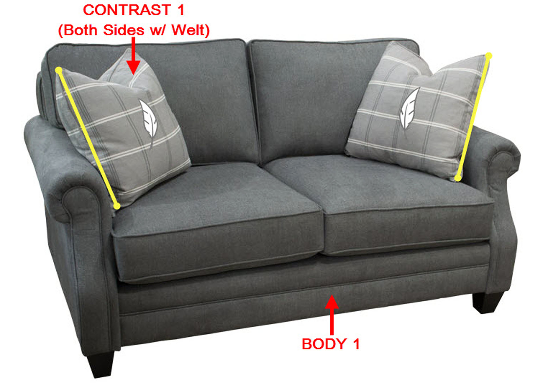 Performance Loveseat w/ 2 Pillows,Stanton