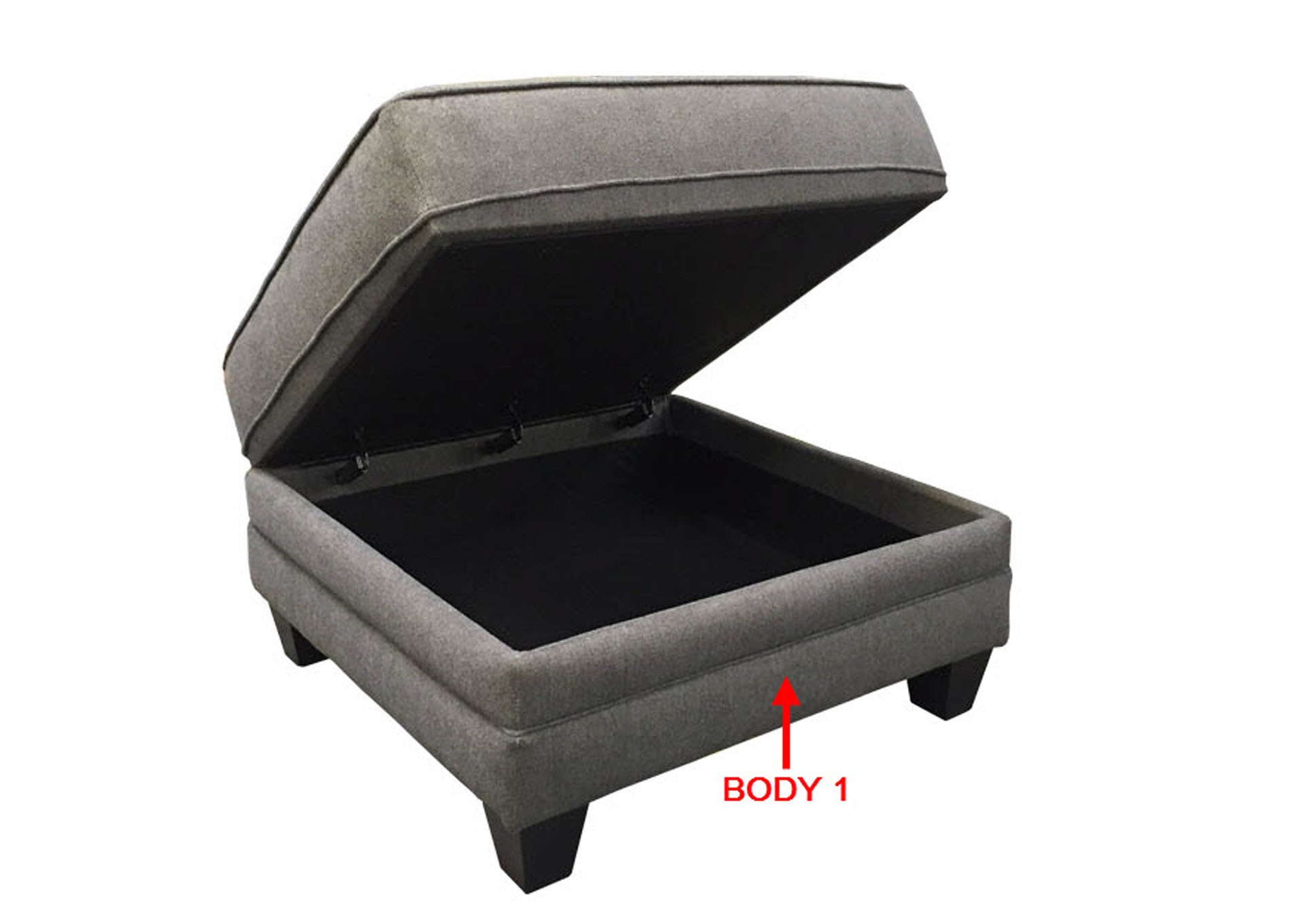 Performance Sm. Square Storage Ottoman,Stanton