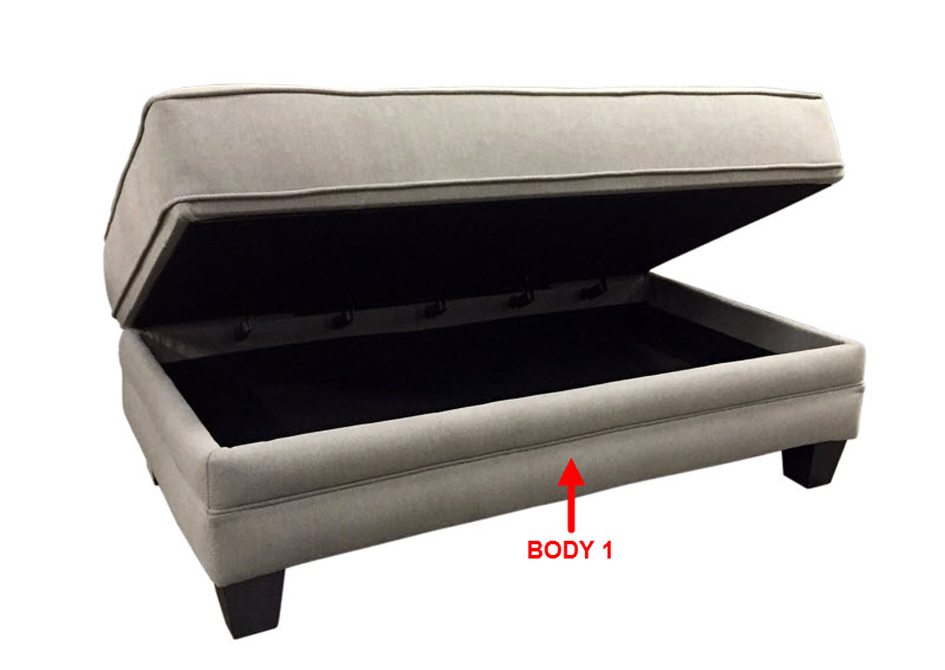 Performance Rectangular Storage Ottoman,Stanton