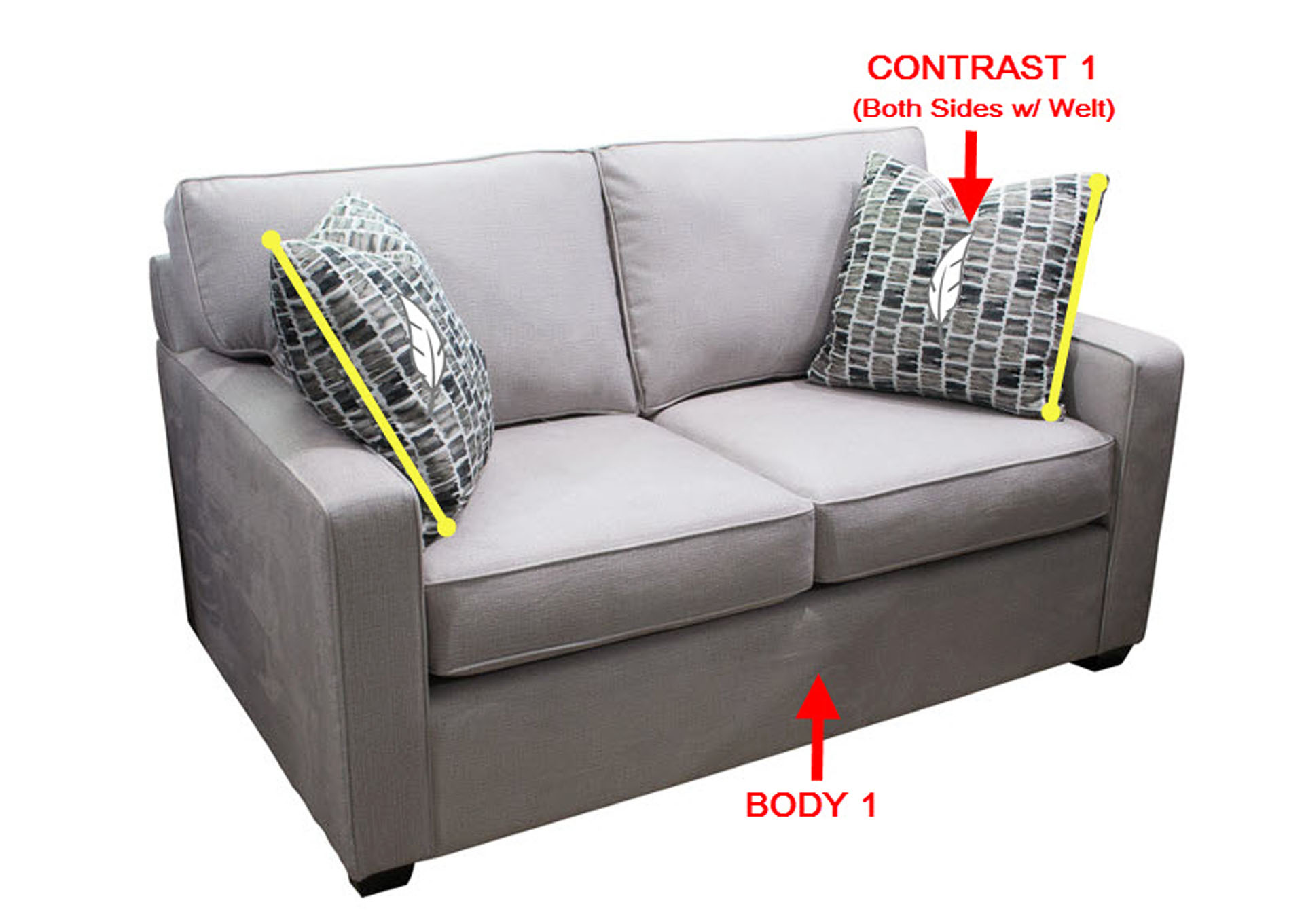 Performance Loveseat w/ 2 Pillows,Stanton