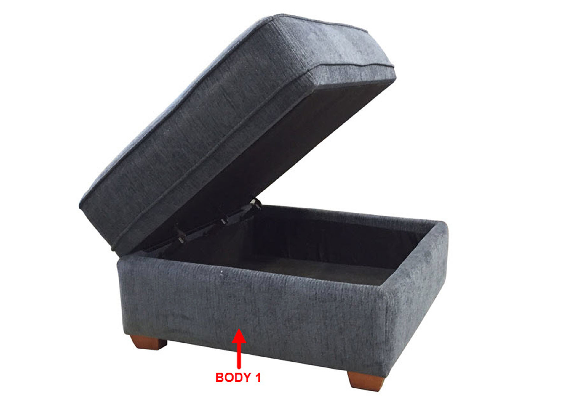 Performance Sm. Square Storage Ottoman,Stanton