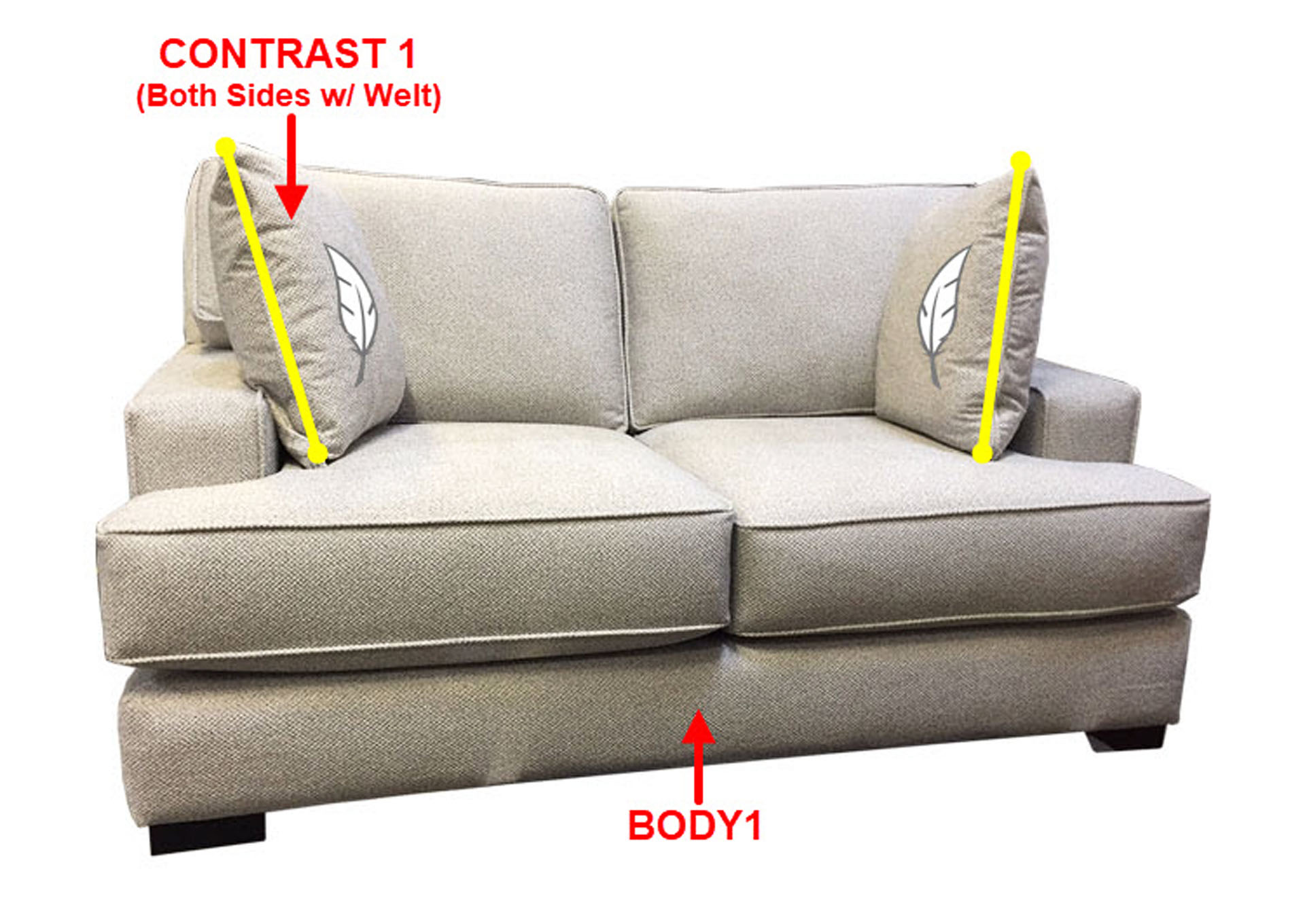 Performance Loveseat w/ 2 Pillows,Stanton
