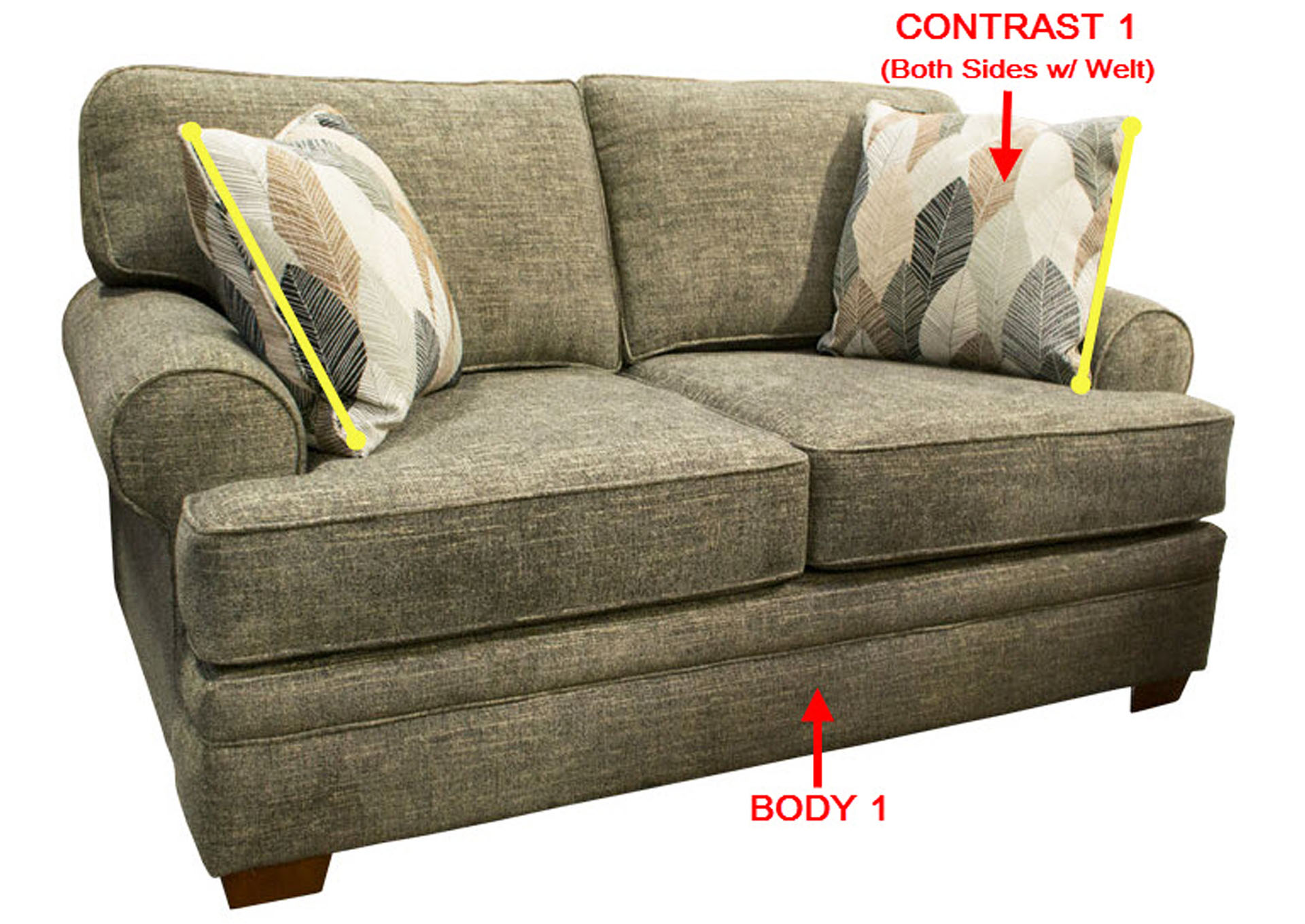 Performance Loveseat w/ 2 Pillows,Stanton