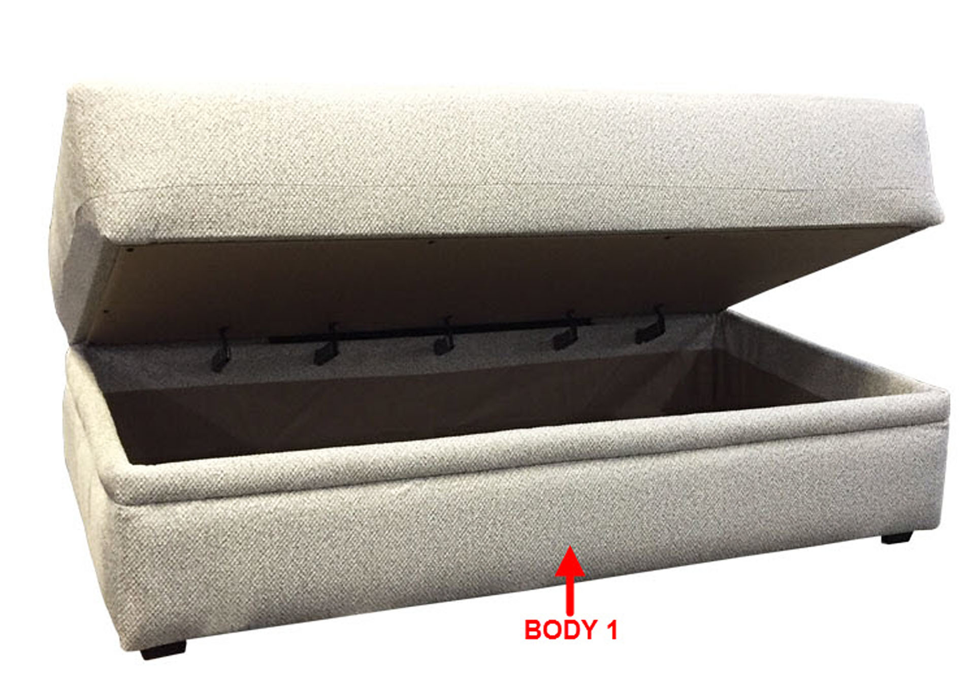 Performance Rectangular Storage Ottoman,Stanton