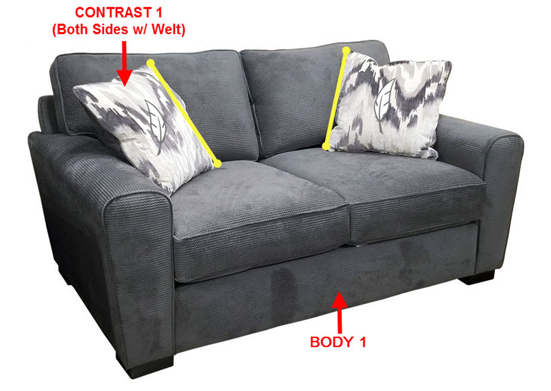 Performance Loveseat w/ 2 Pillows,Stanton