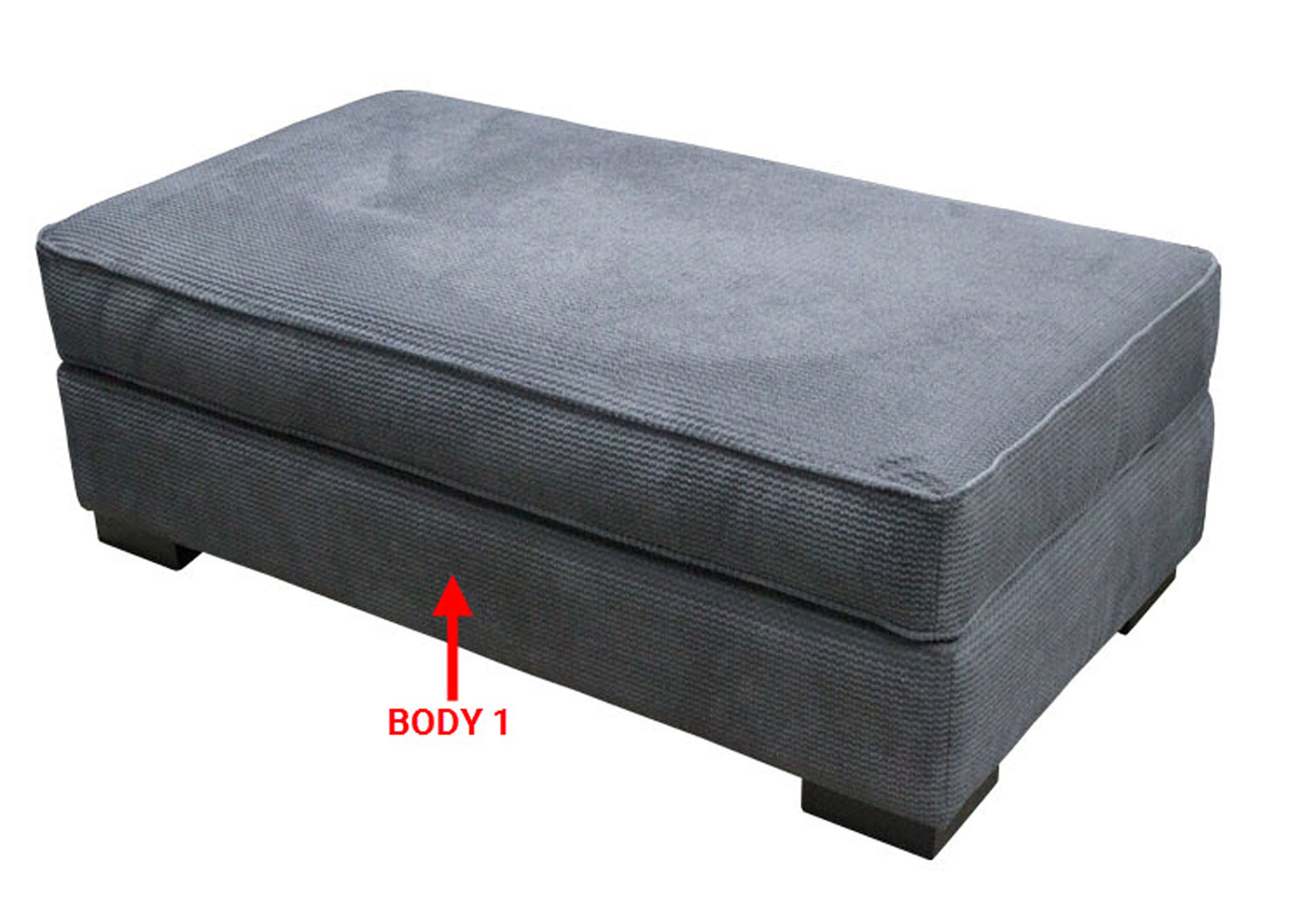 Premium Rect Cocktail Ottoman,Stanton