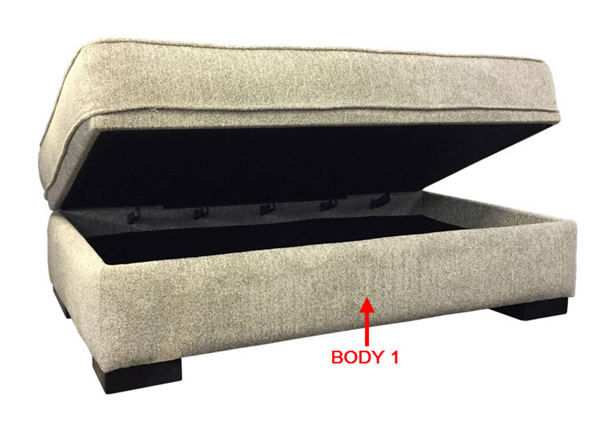 Performance Rectangular Storage Ottoman,Stanton
