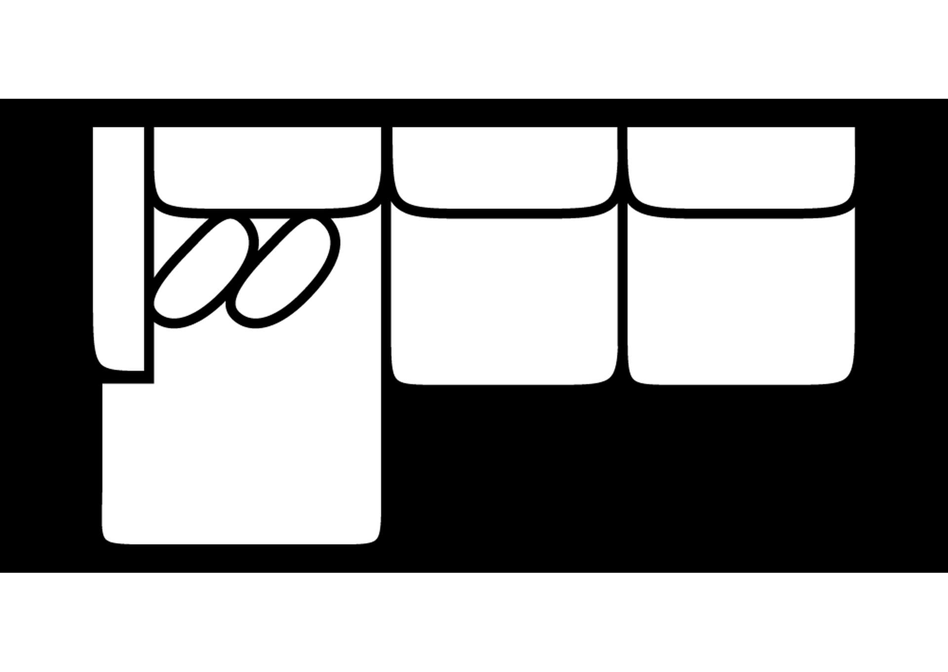 Value Selection LSF 1 Arm Sofa Chaise w/ 2 Pillows,Stanton