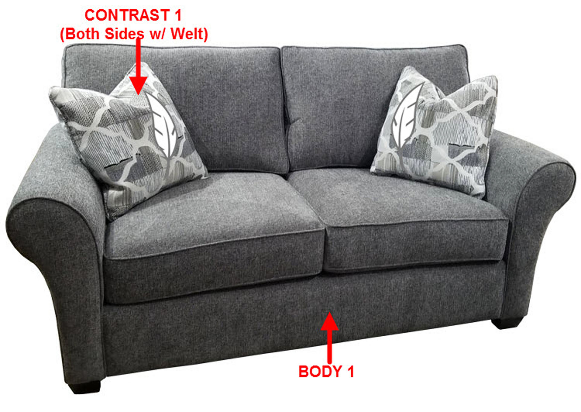Performance Loveseat w/ 2 Pillows,Stanton