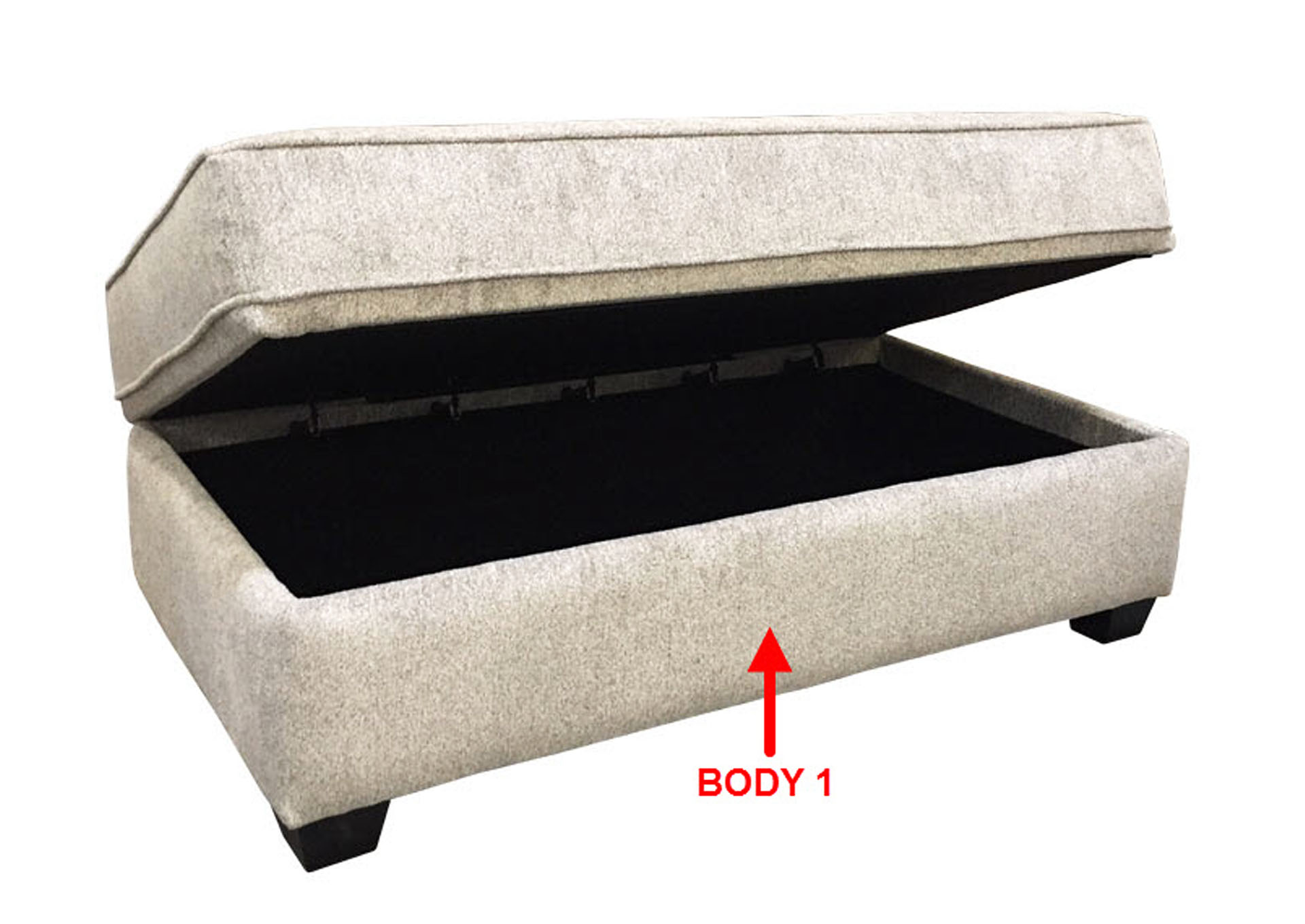 Performance Rectangular Storage Ottoman,Stanton