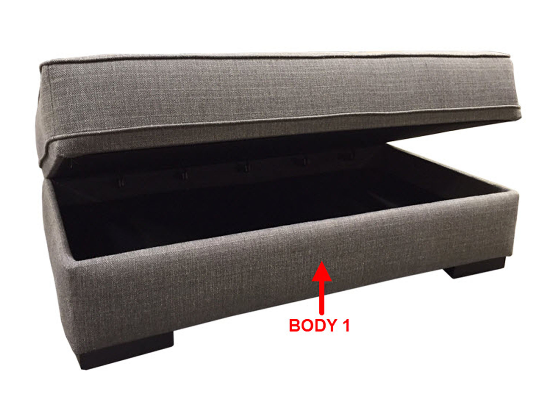 Performance Rectangular Storage Ottoman,Stanton