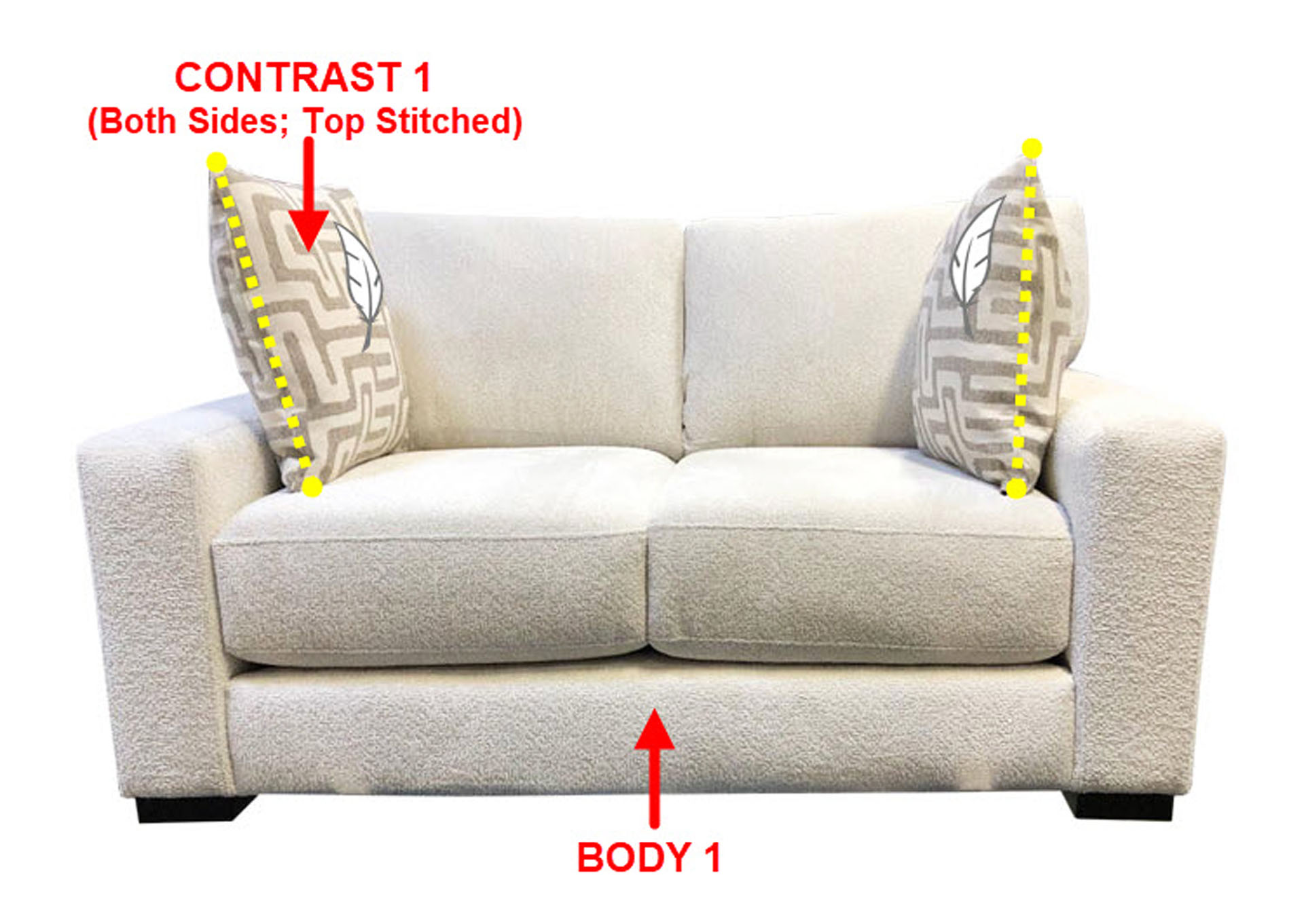 Performance Loveseat w/ 2 Pillows,Stanton