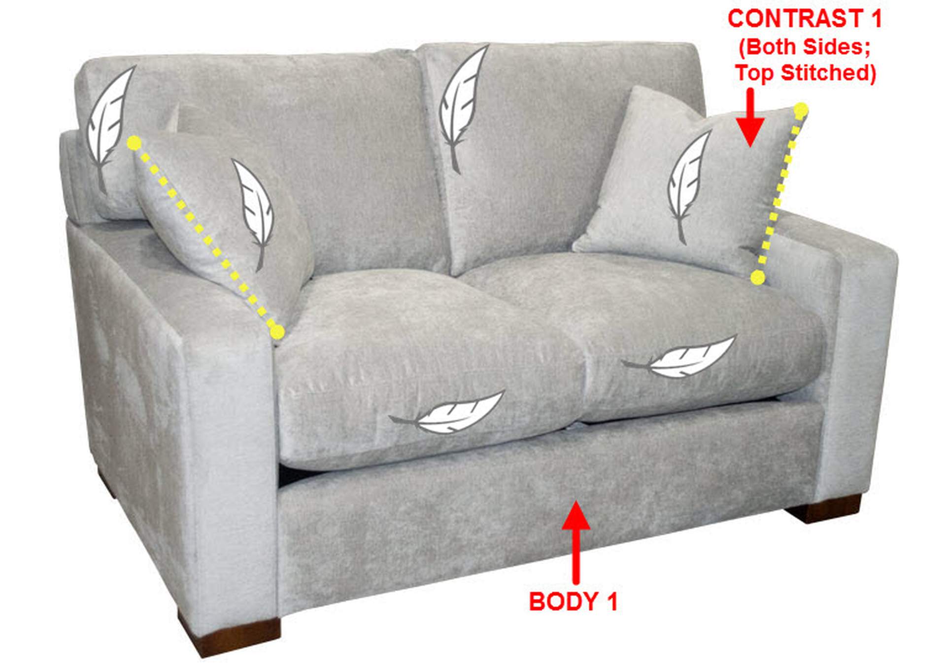 Performance Loveseat w/ 2 Pillows,Stanton
