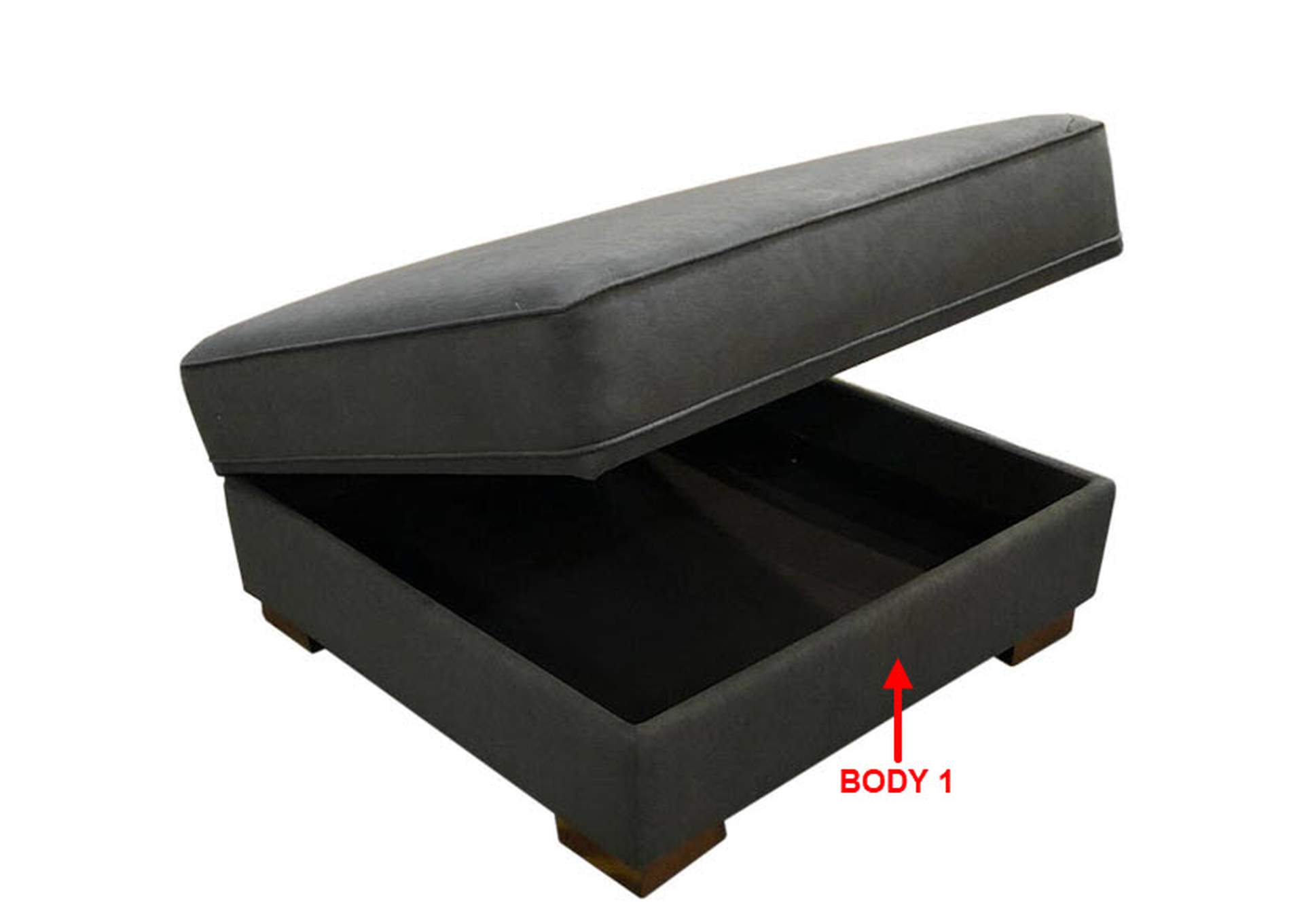 Performance Square Storage Ottoman,Stanton
