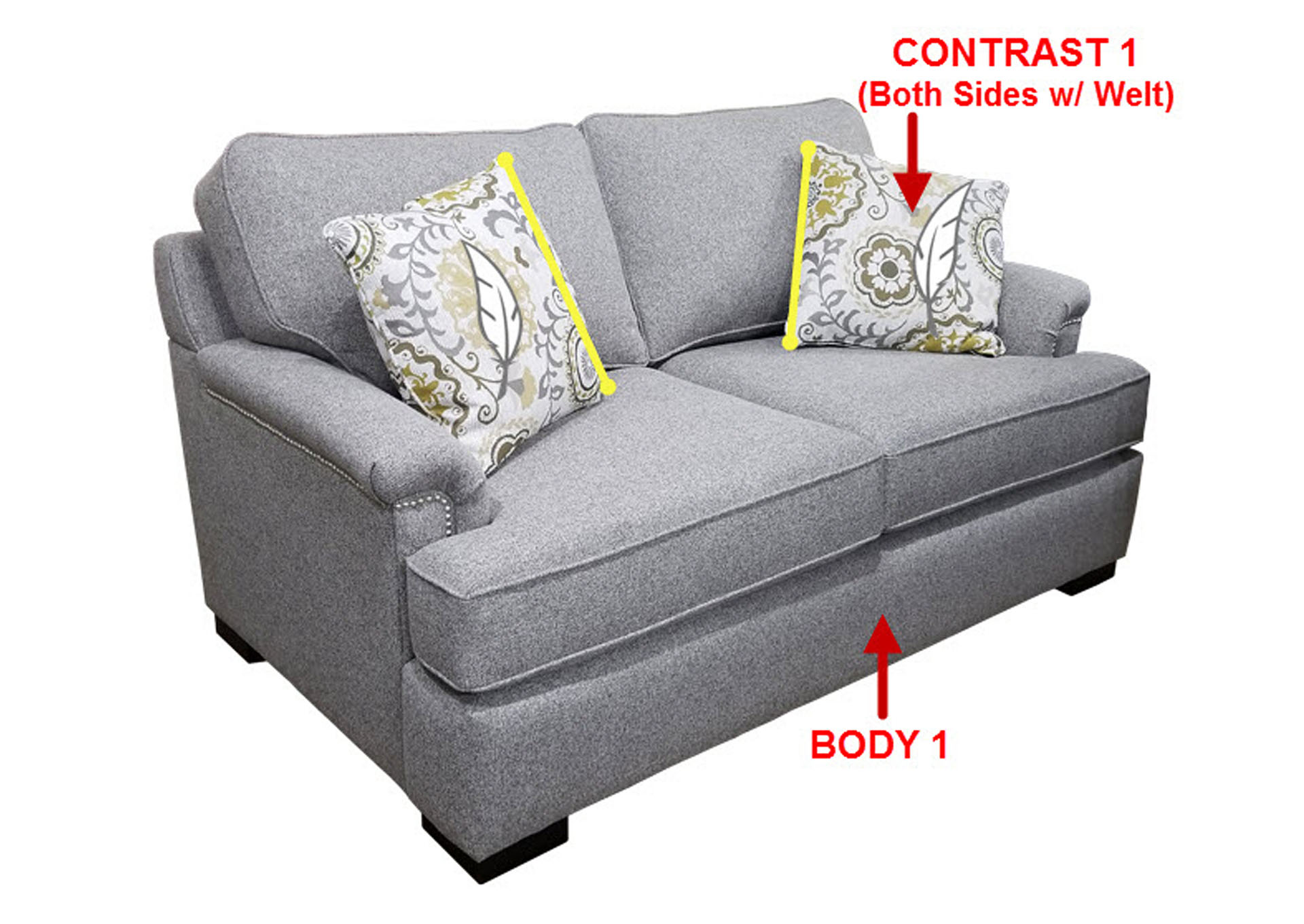 Performance Loveseat w/ 2 Pillows,Stanton