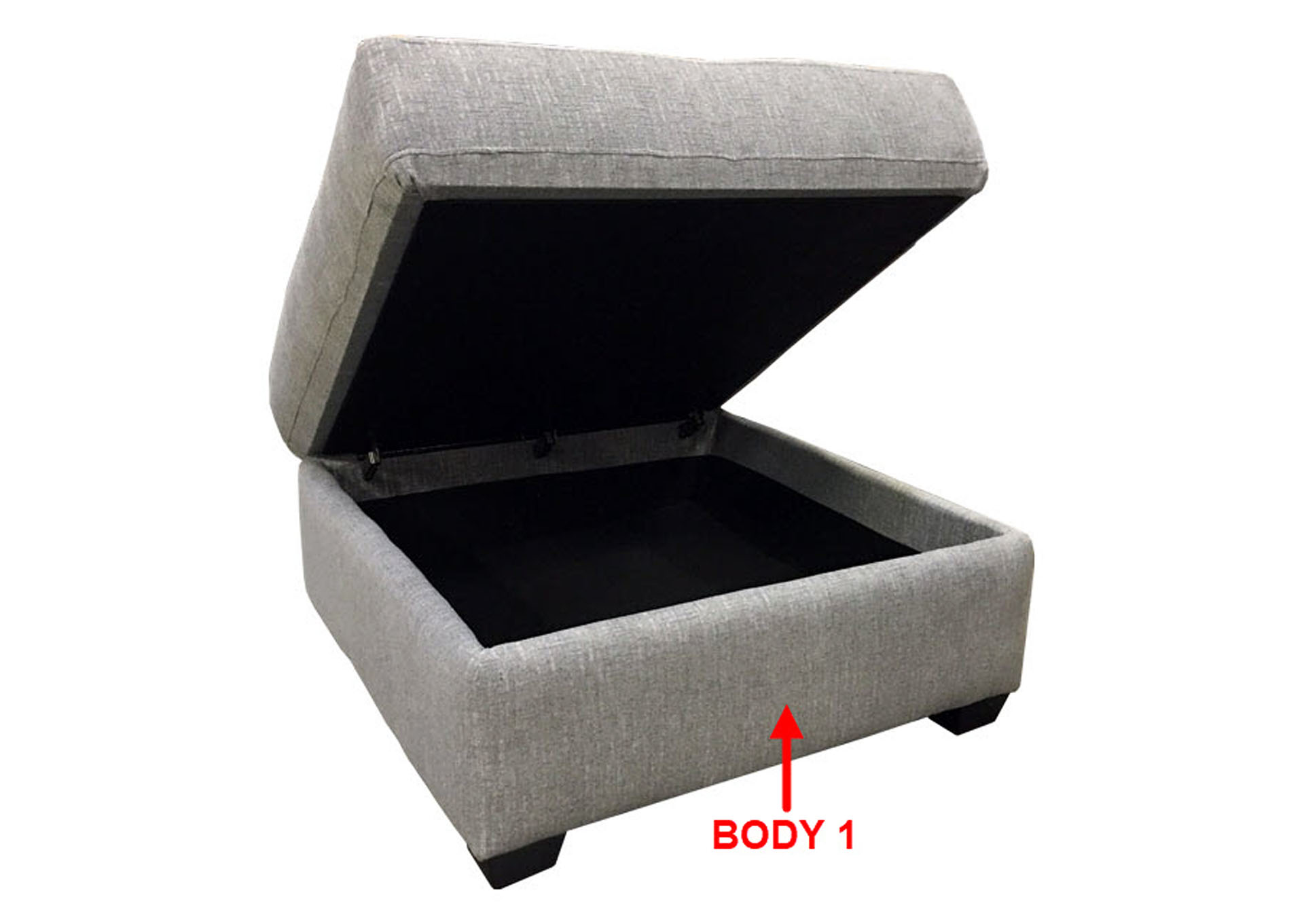 Performance Sm. Square Storage Ottoman,Stanton