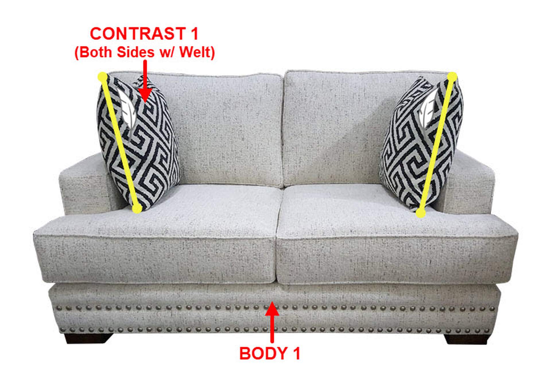 Performance Loveseat w/ 2 Pillows,Stanton