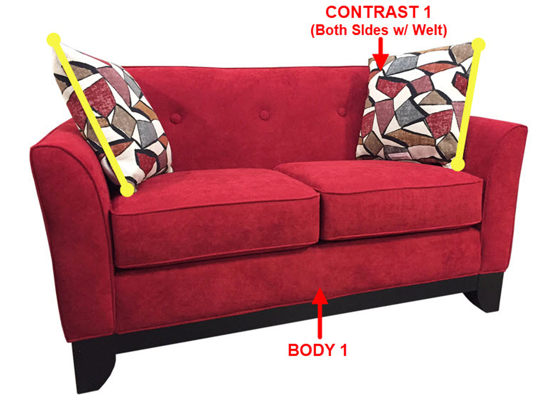 Performance Loveseat w/ 2 Pillows,Stanton