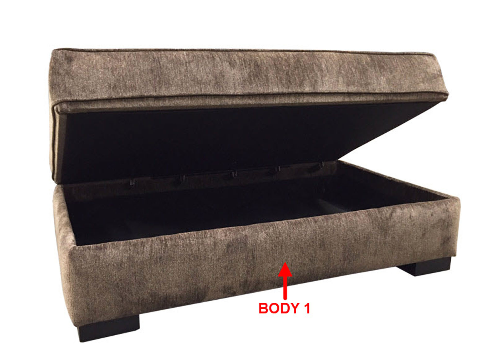 Value Selection Rectangular Storage Ottoman,Stanton