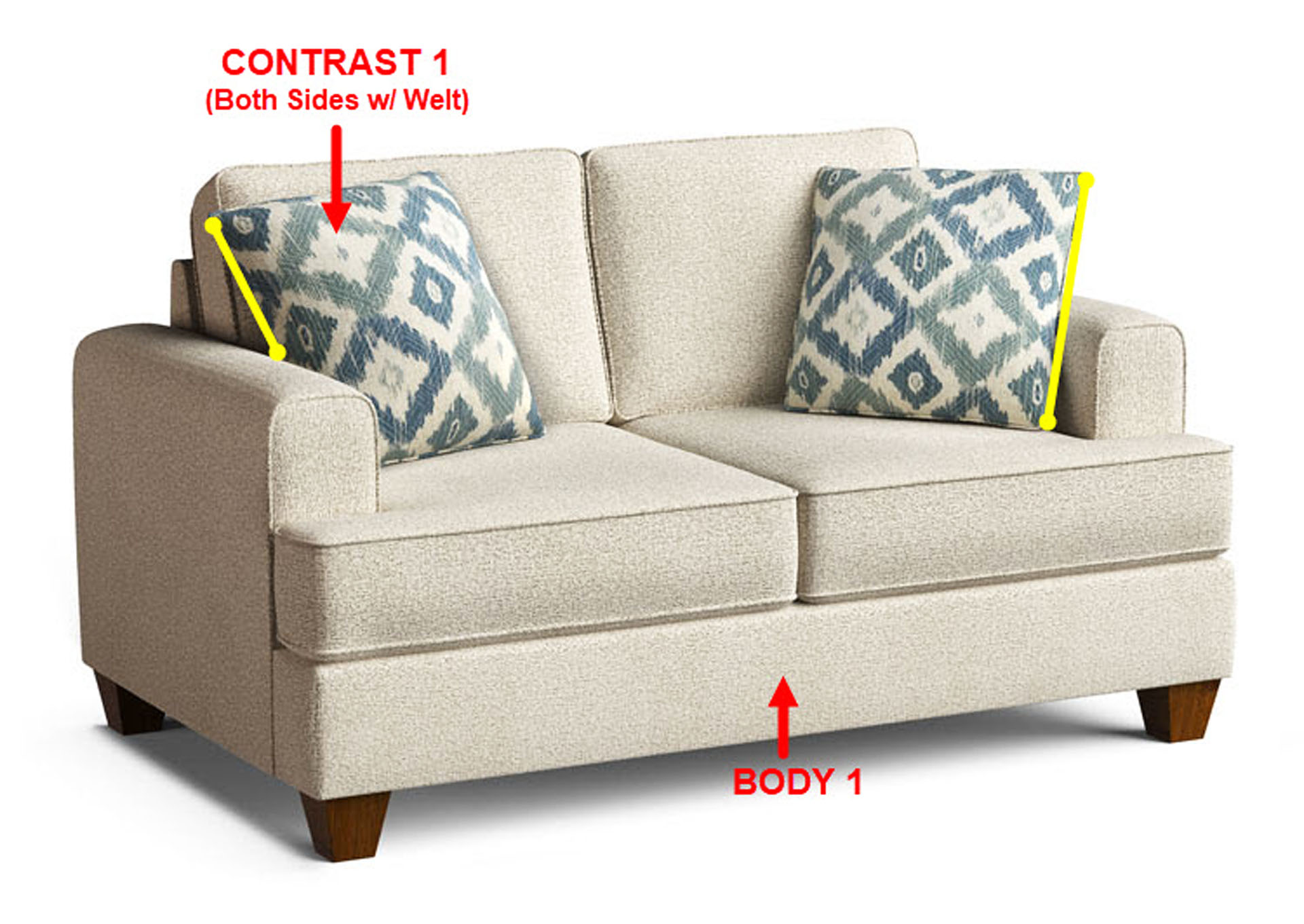 Value Selection Loveseat w/ 2 Pillows,Stanton