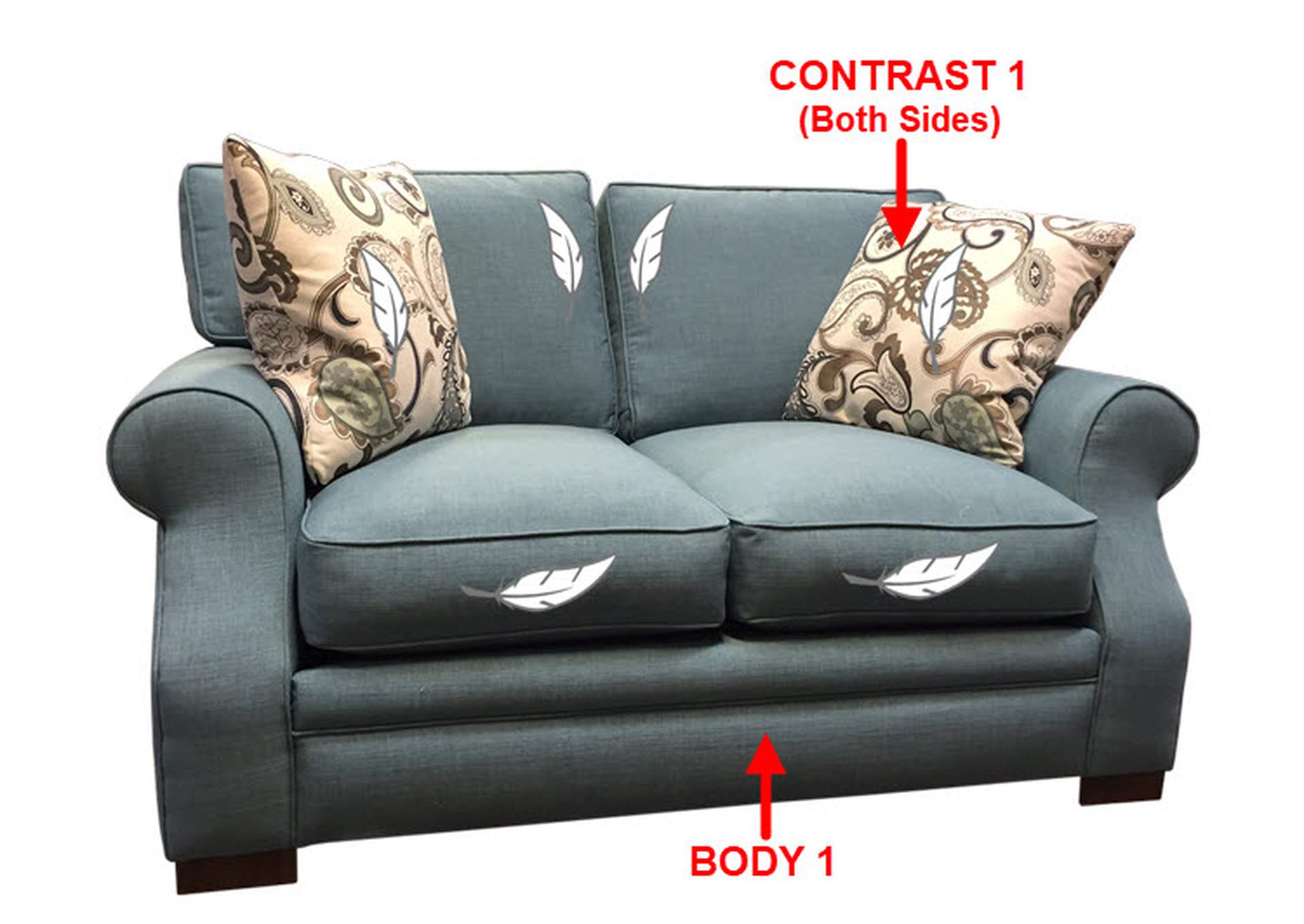 Performance Loveseat w/ 2 Pillows,Stanton