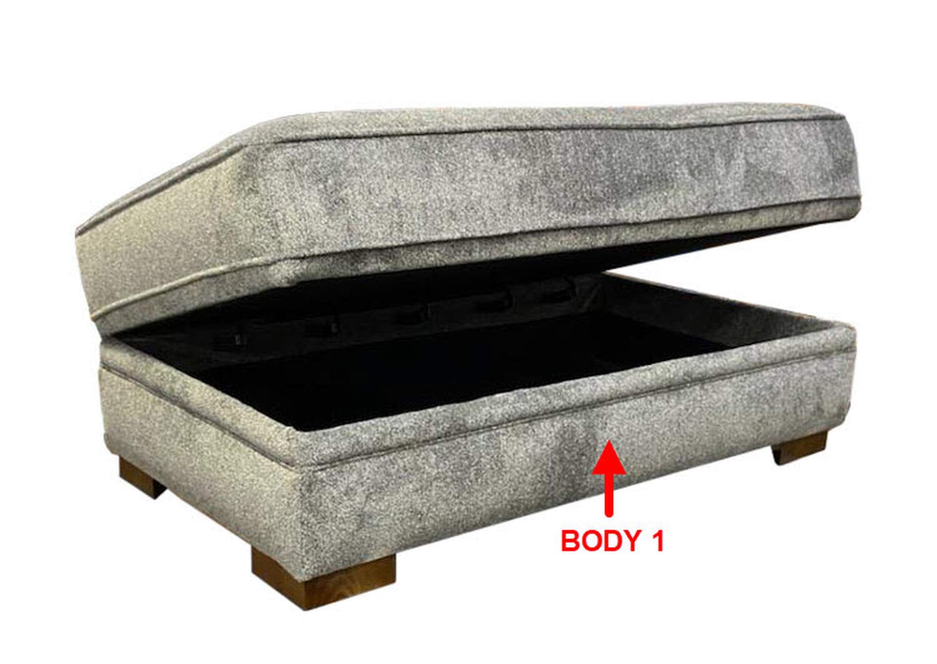 Performance Rectangular Storage Ottoman,Stanton