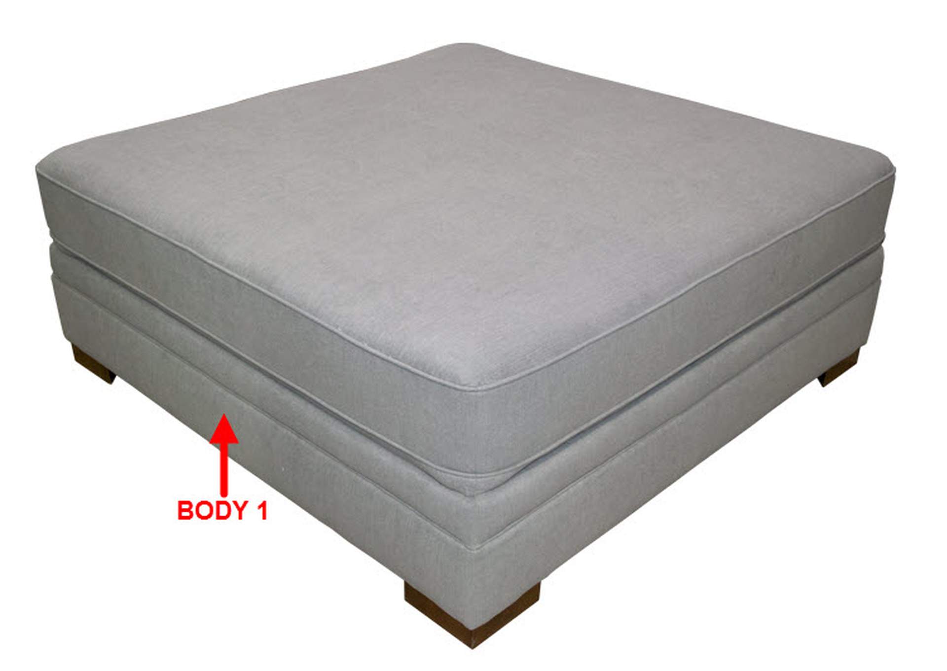 Performance XL Square Cocktail Ottoman,Stanton