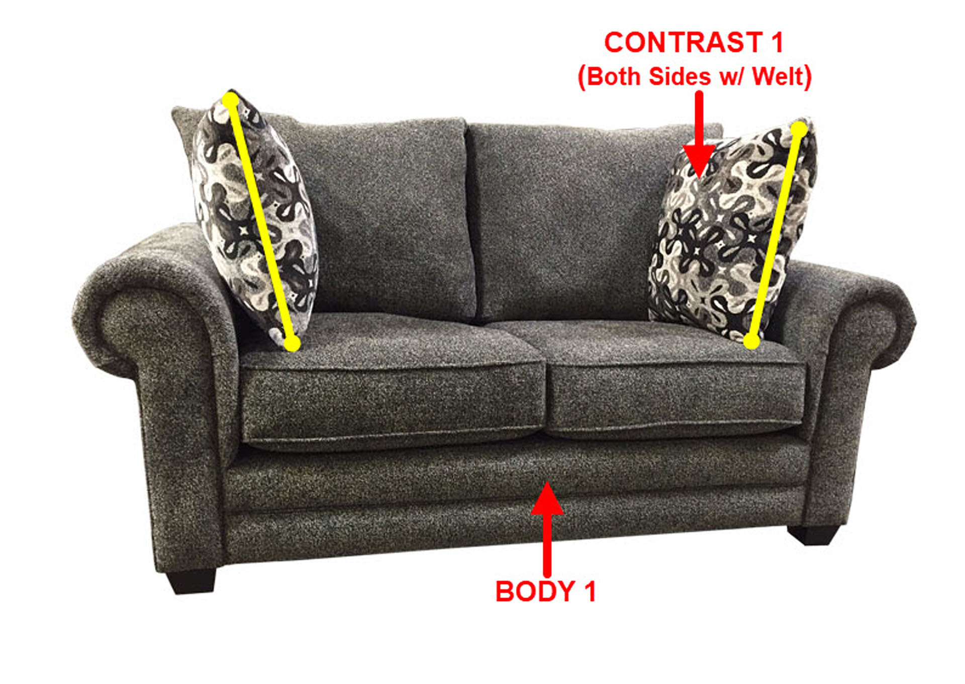 Performance Loveseat w/ 2 Pillows,Stanton