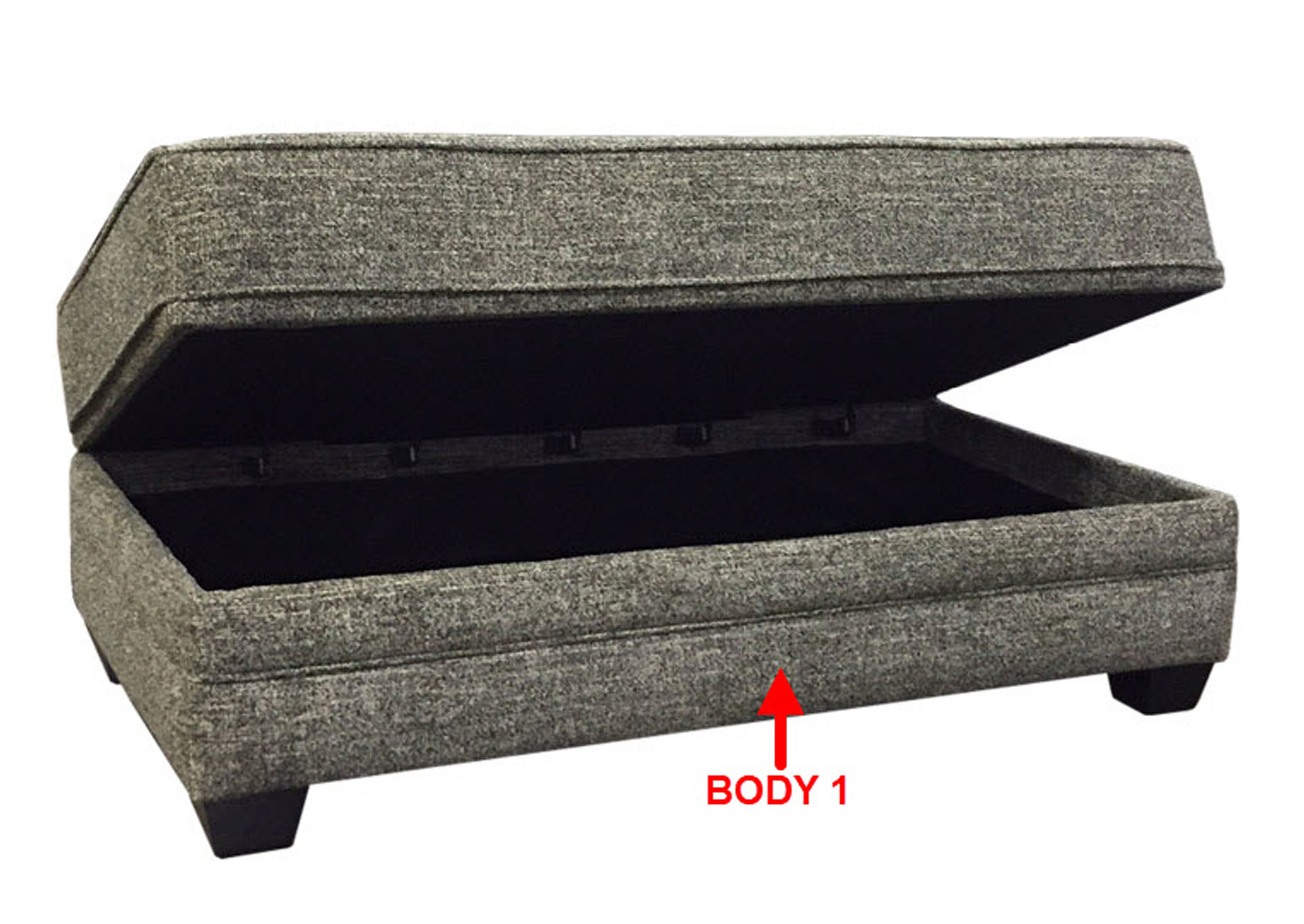 Performance Rectangular Storage Ottoman,Stanton