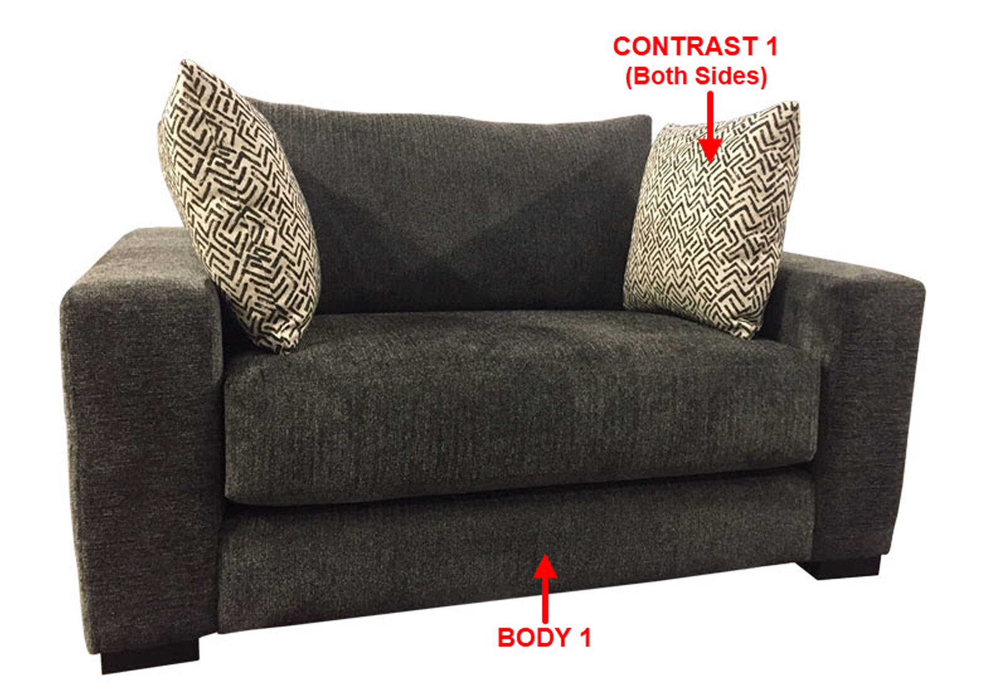 Performance Double Chair w/ 2 Pillows,Stanton
