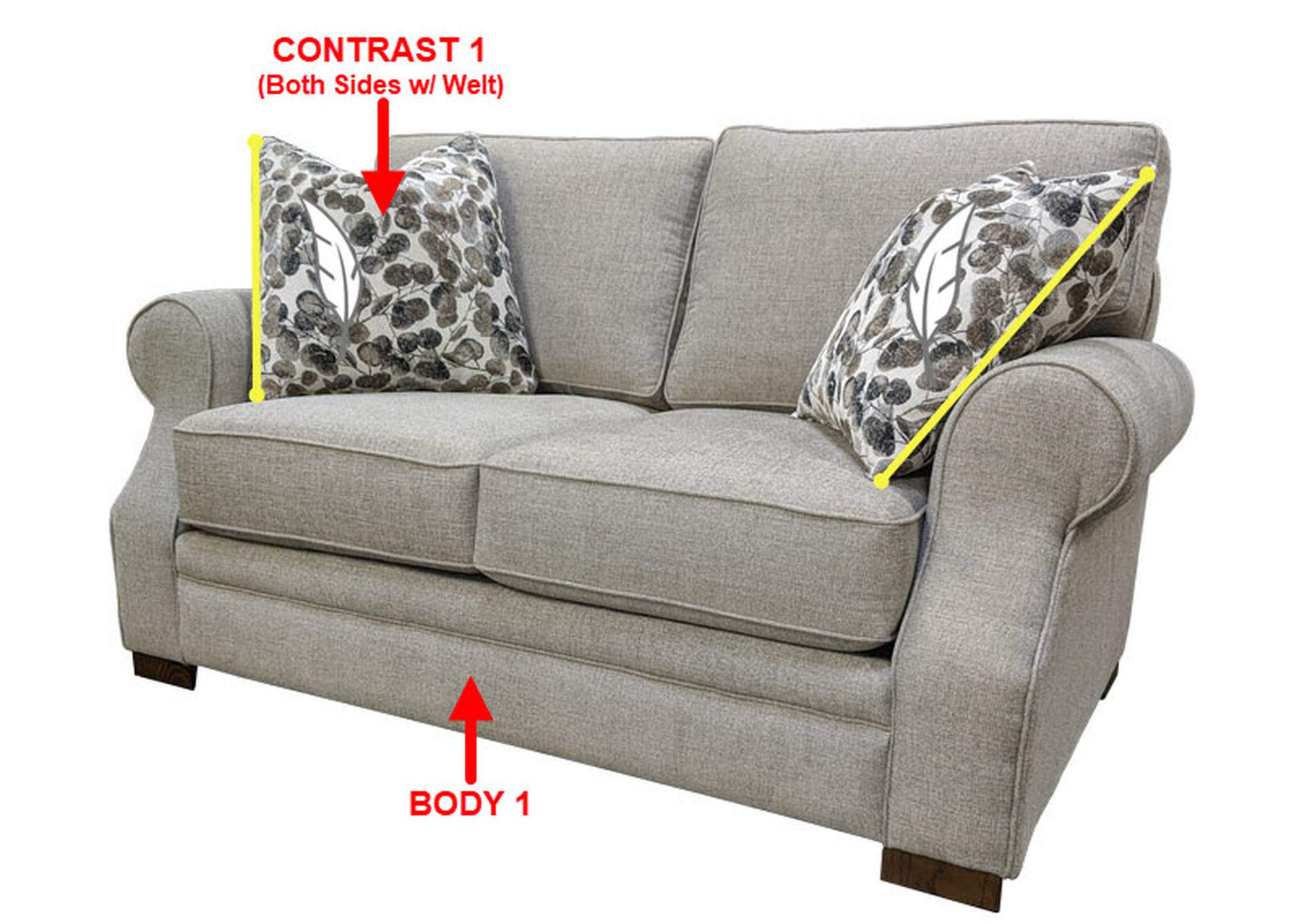 Performance Loveseat w/ 2 Pillows,Stanton