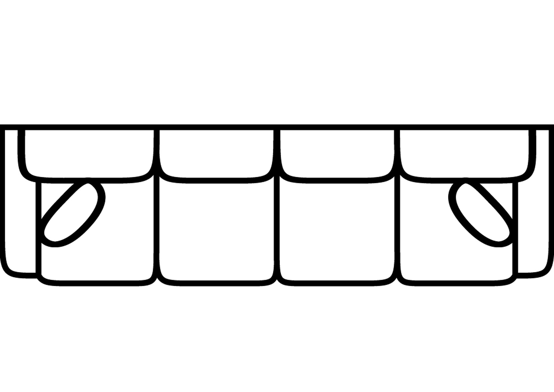 Performance Extra Long Fabric Sofa w/ 2 Pillows,Stanton