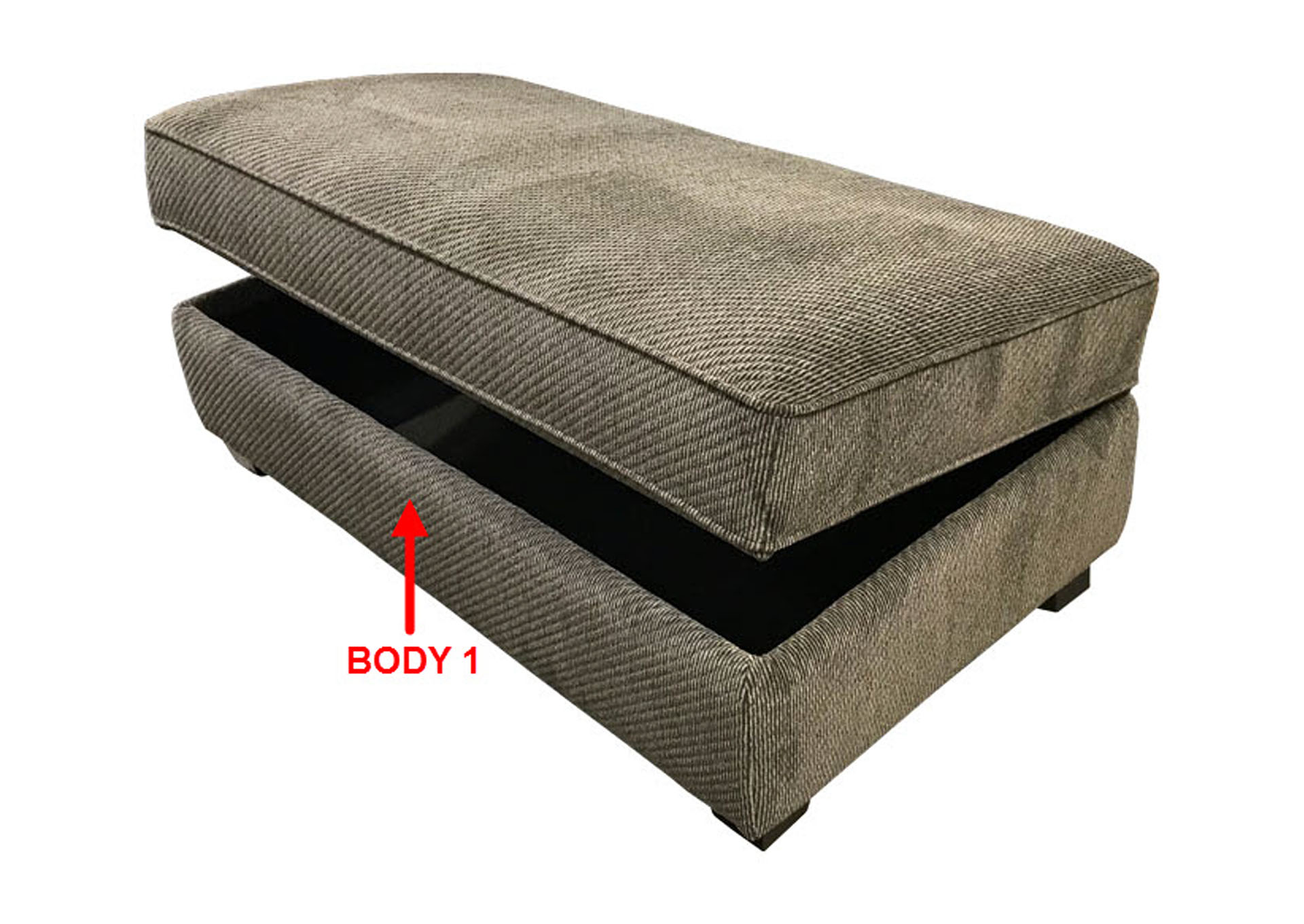 Performance Rectangular Storage Ottoman,Stanton