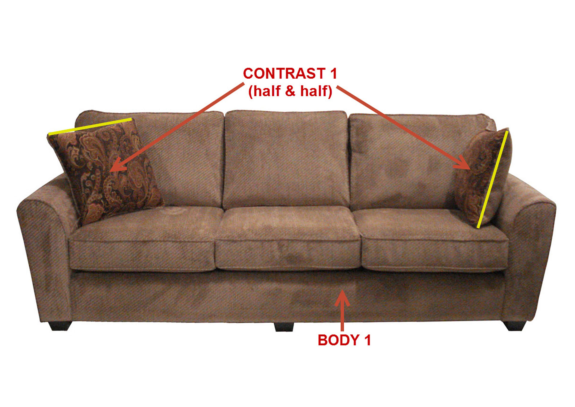 Performance Large Fabric Sofa w/ 2 Pillows,Stanton