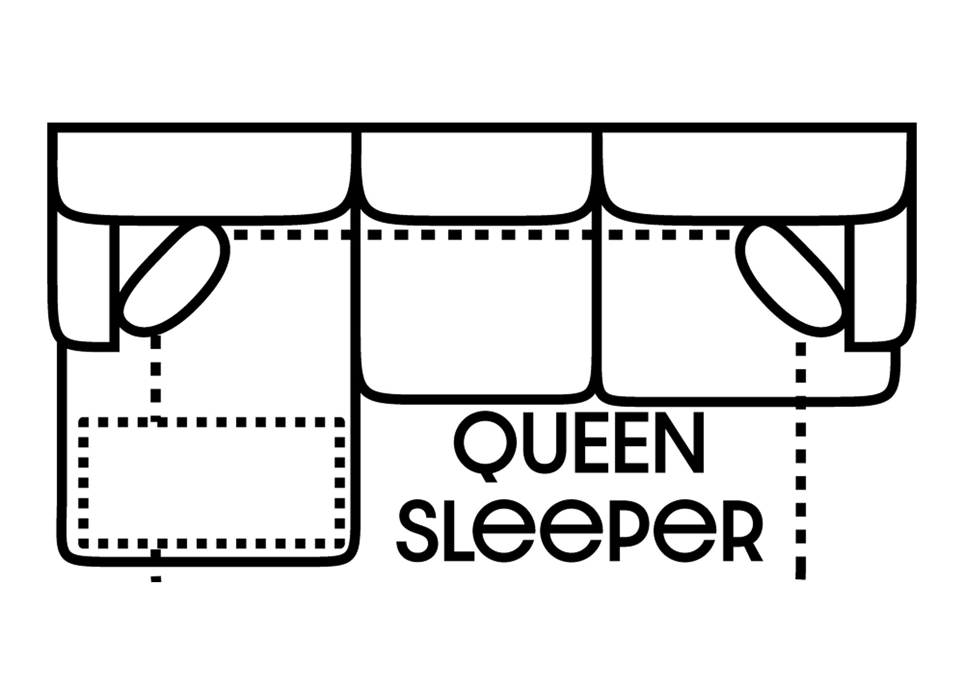 Performance Fabric Sofa Chaise Queen Sleeper Gel w/ 2 Pillows,Stanton