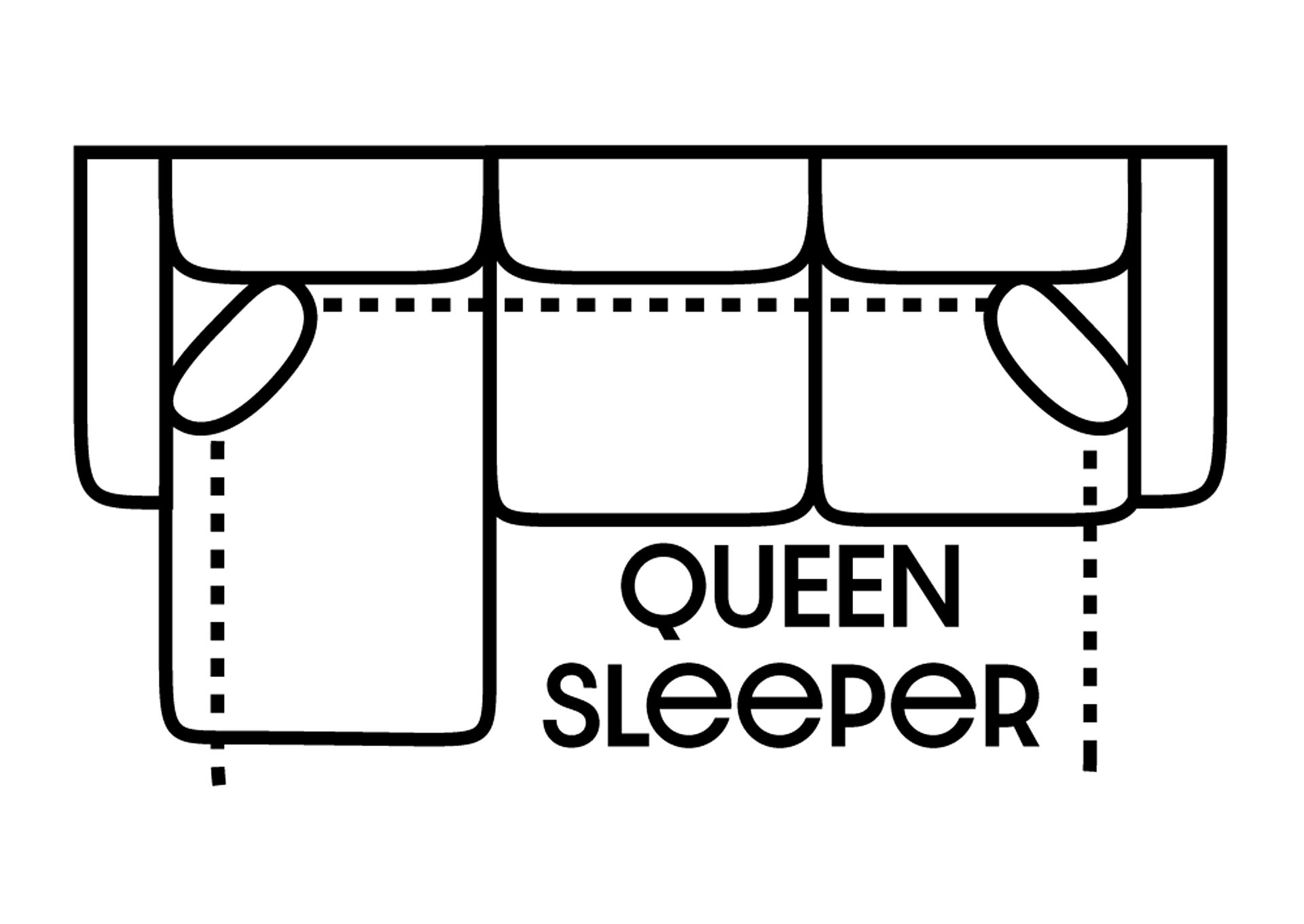 Performance Fabric Sofa Chaise Qn Sleeper Gel w/ 2 Pillows,Stanton