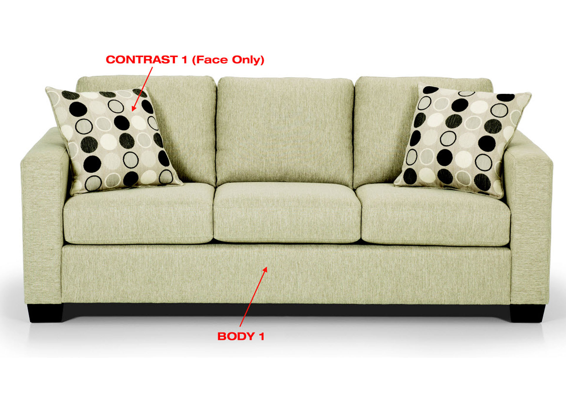 Performance Fabric Sofa Queen Sleeper Gel w/ 2 Pillows,Stanton