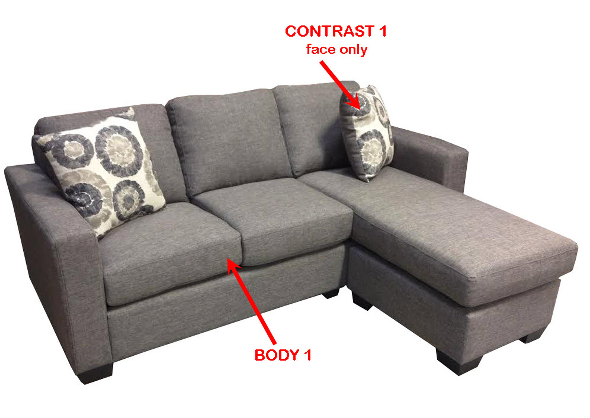 Performance Fabric Sofa Chaise Qn Sleeper Gel w/ 2 Pillows,Stanton